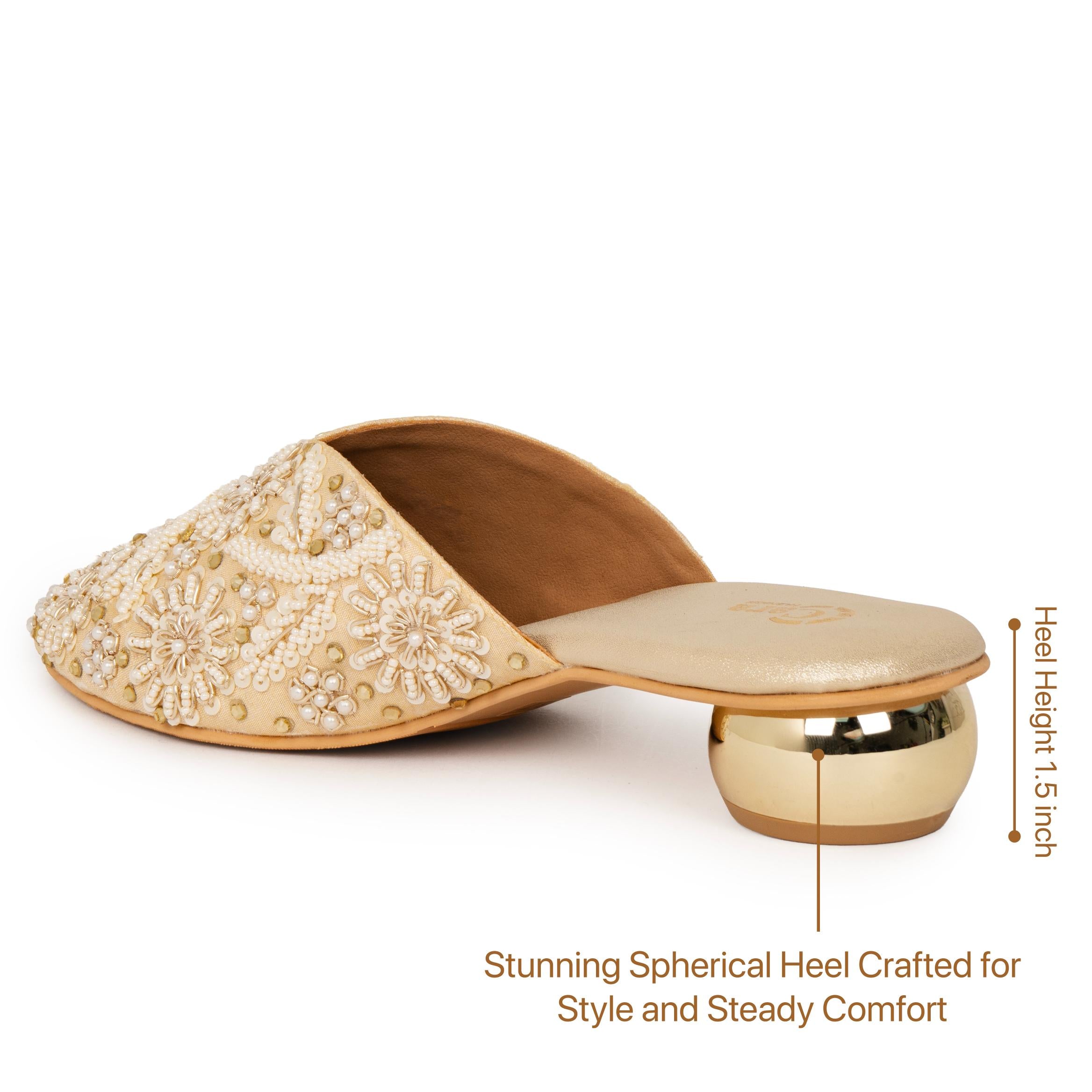 Royal Phool Pearl Mules
