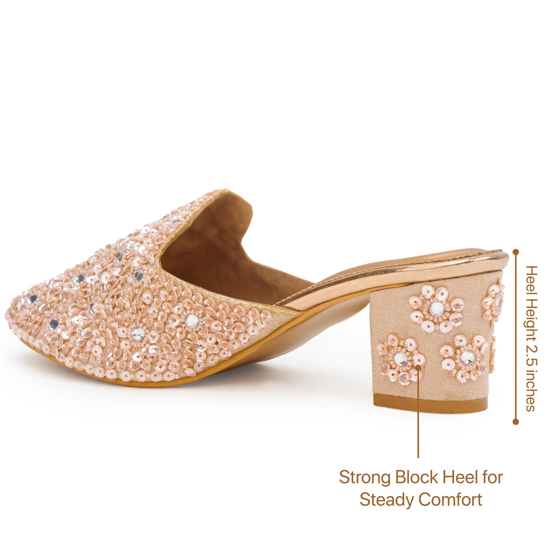 Sequin Princess Mules