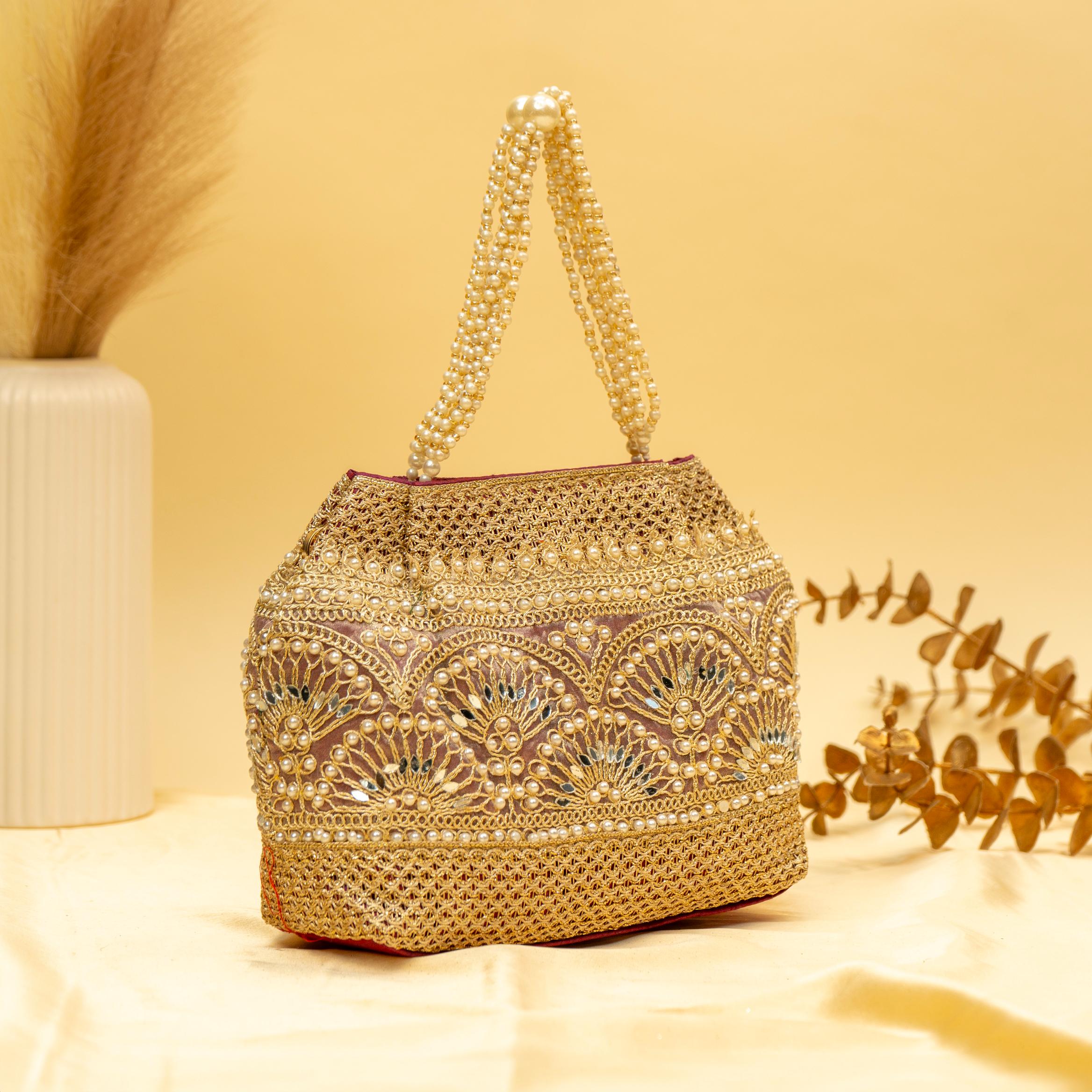 Timeless Pearlwork Potli