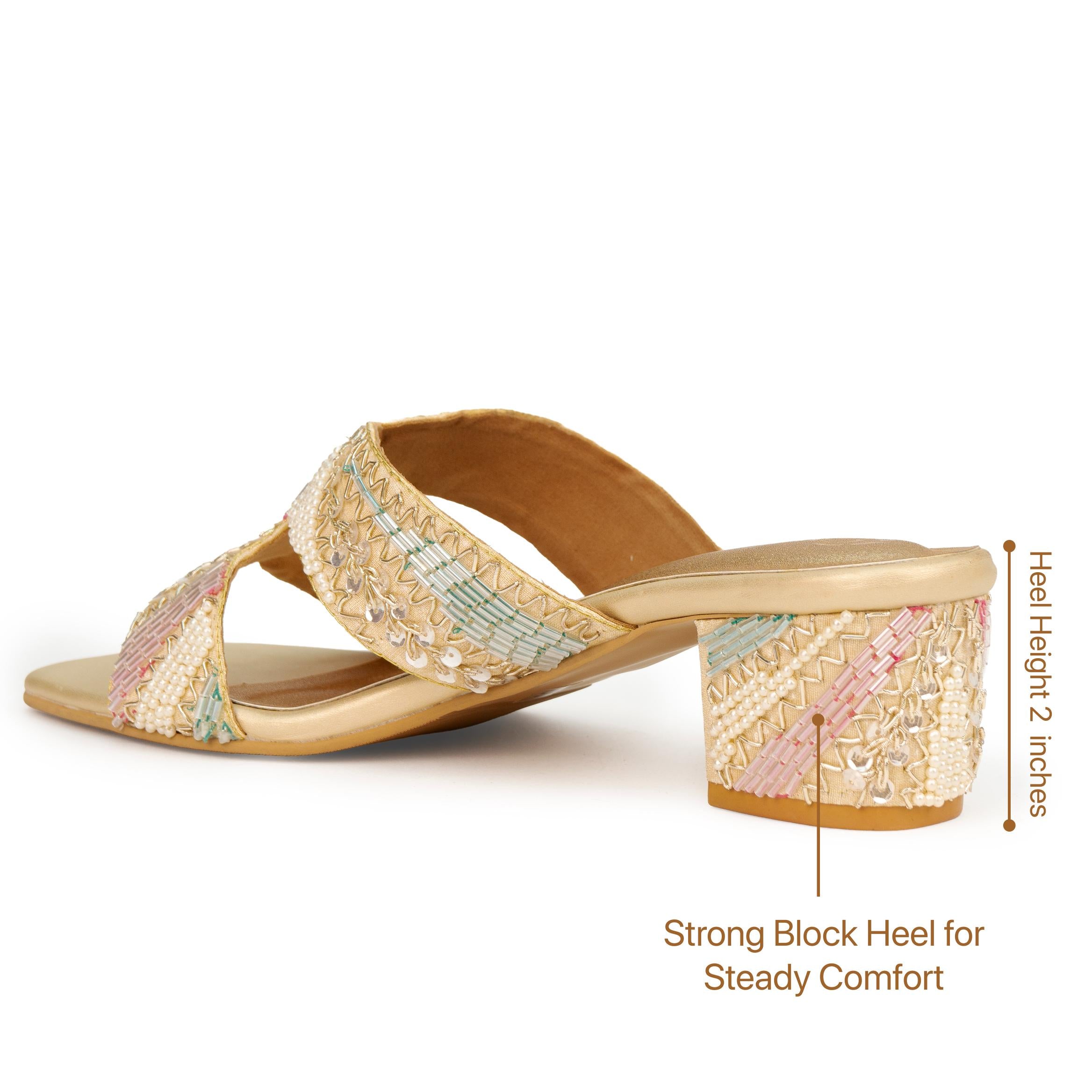 Glided Bloom Heels