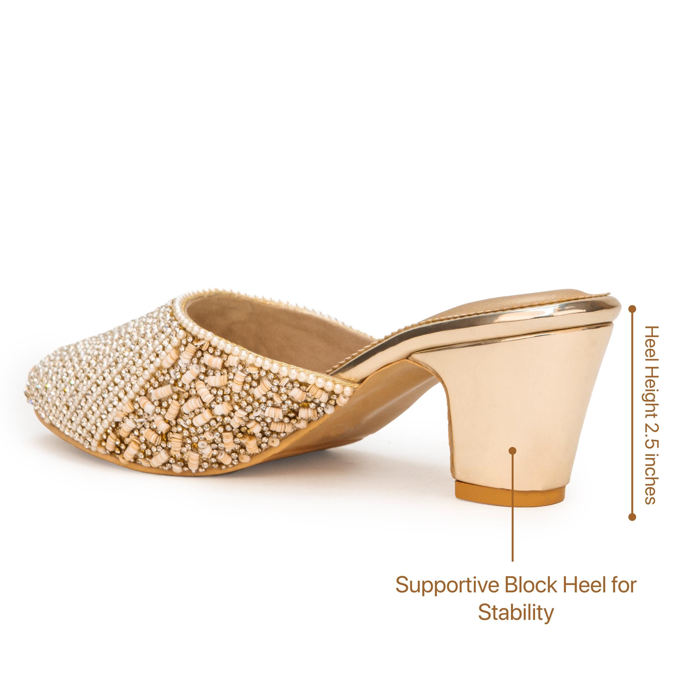 Beaded Haven Shimmer Mules