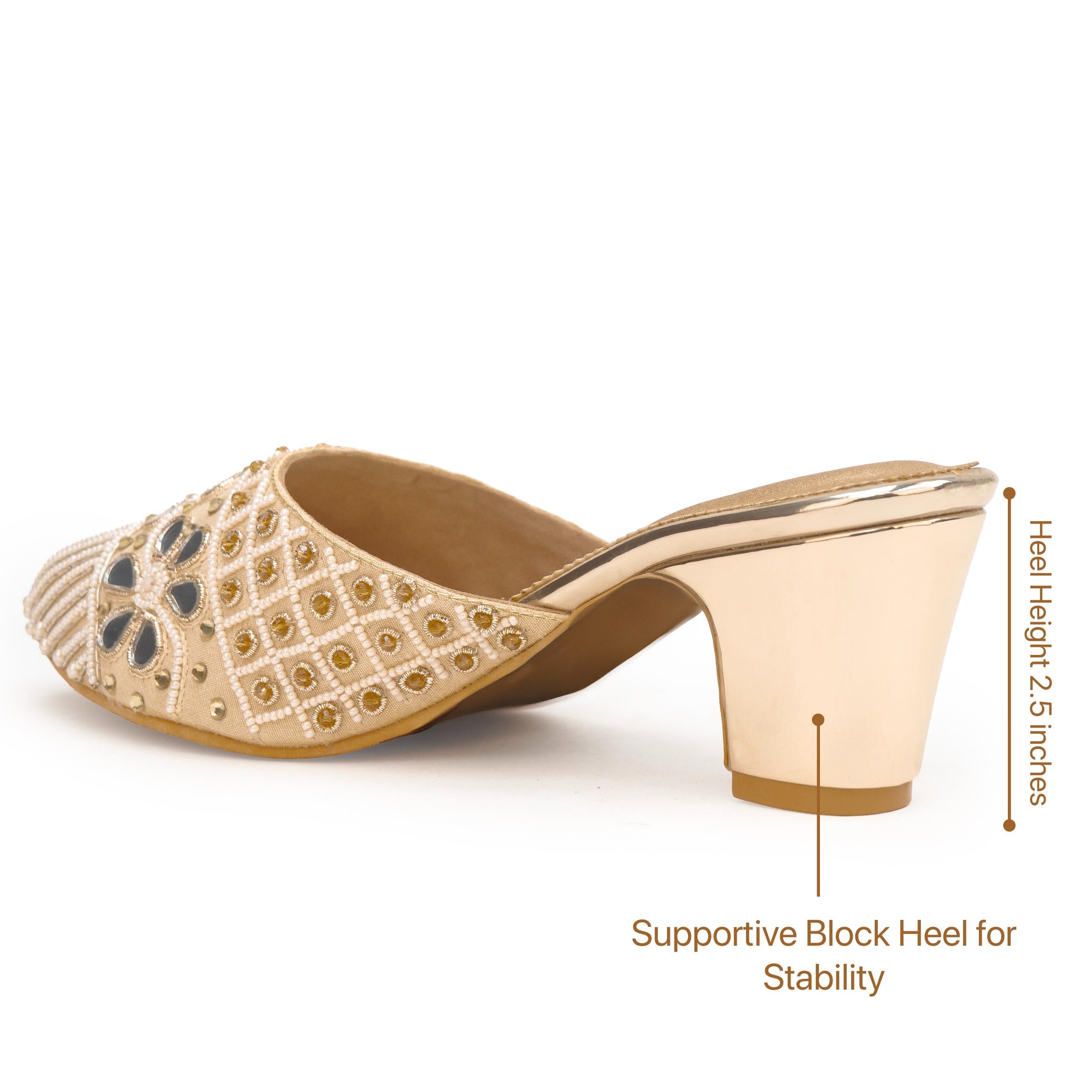 Mirror Bloom Mules