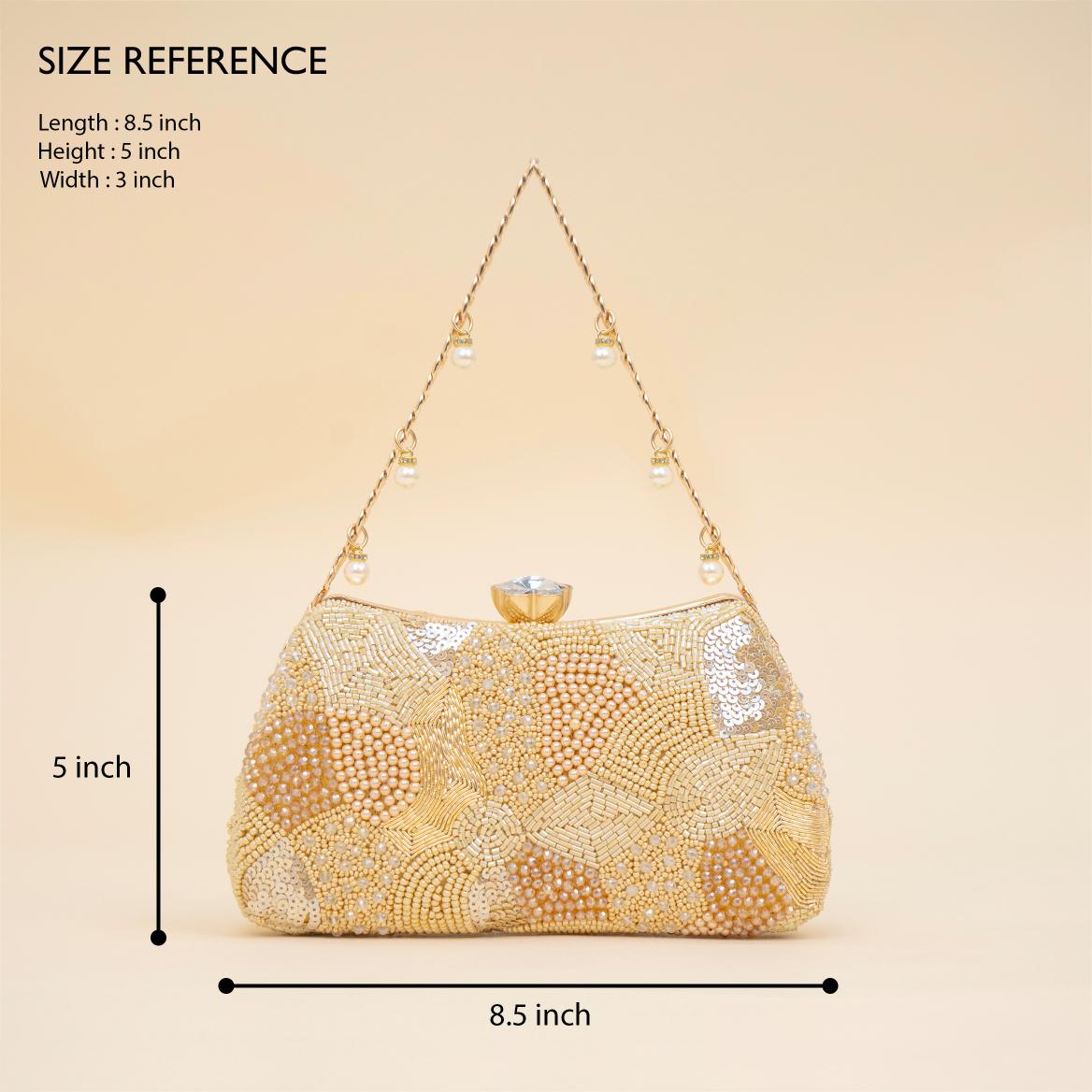 Zari Moti Box Clutch