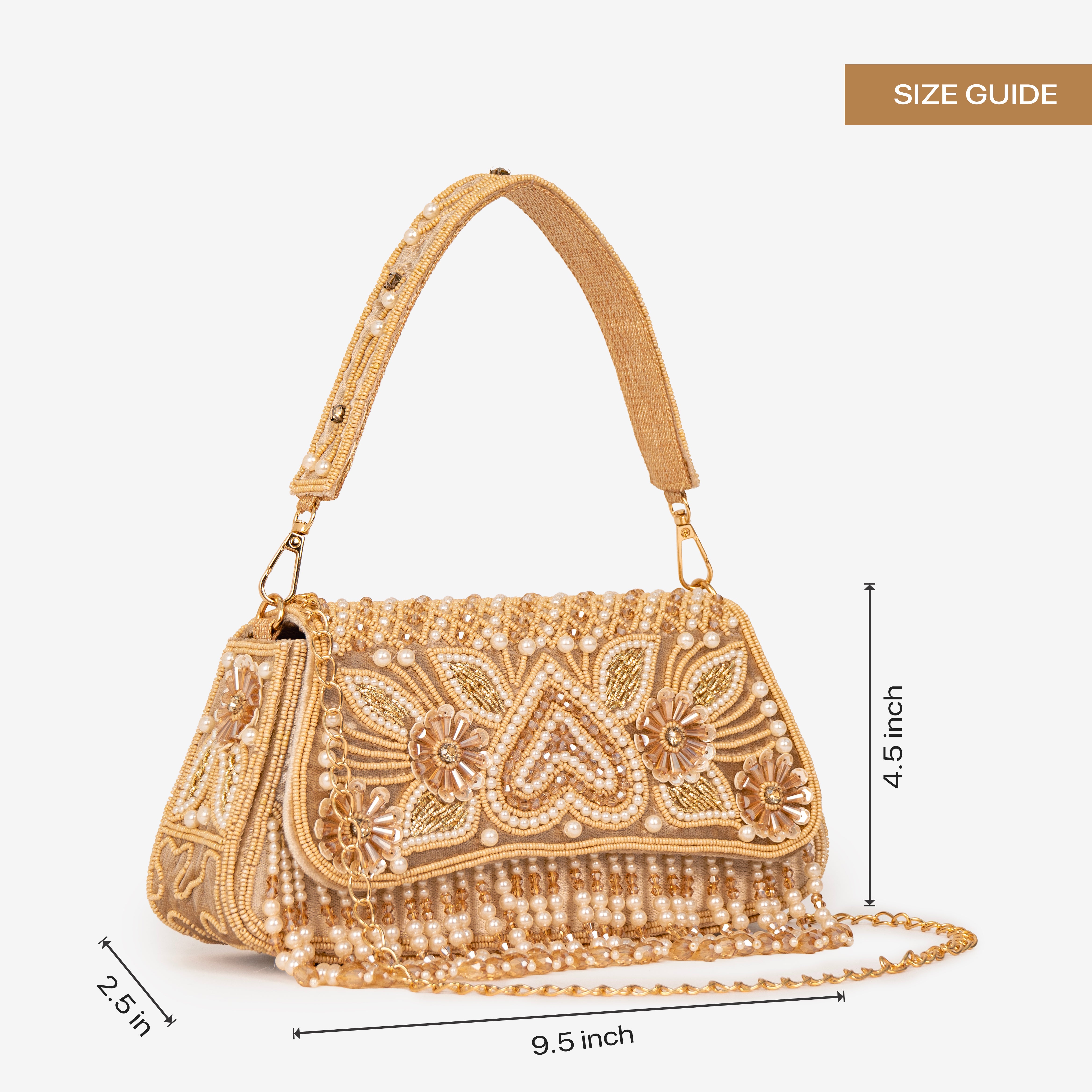 Intricate Beaded Party Shoulder Bag