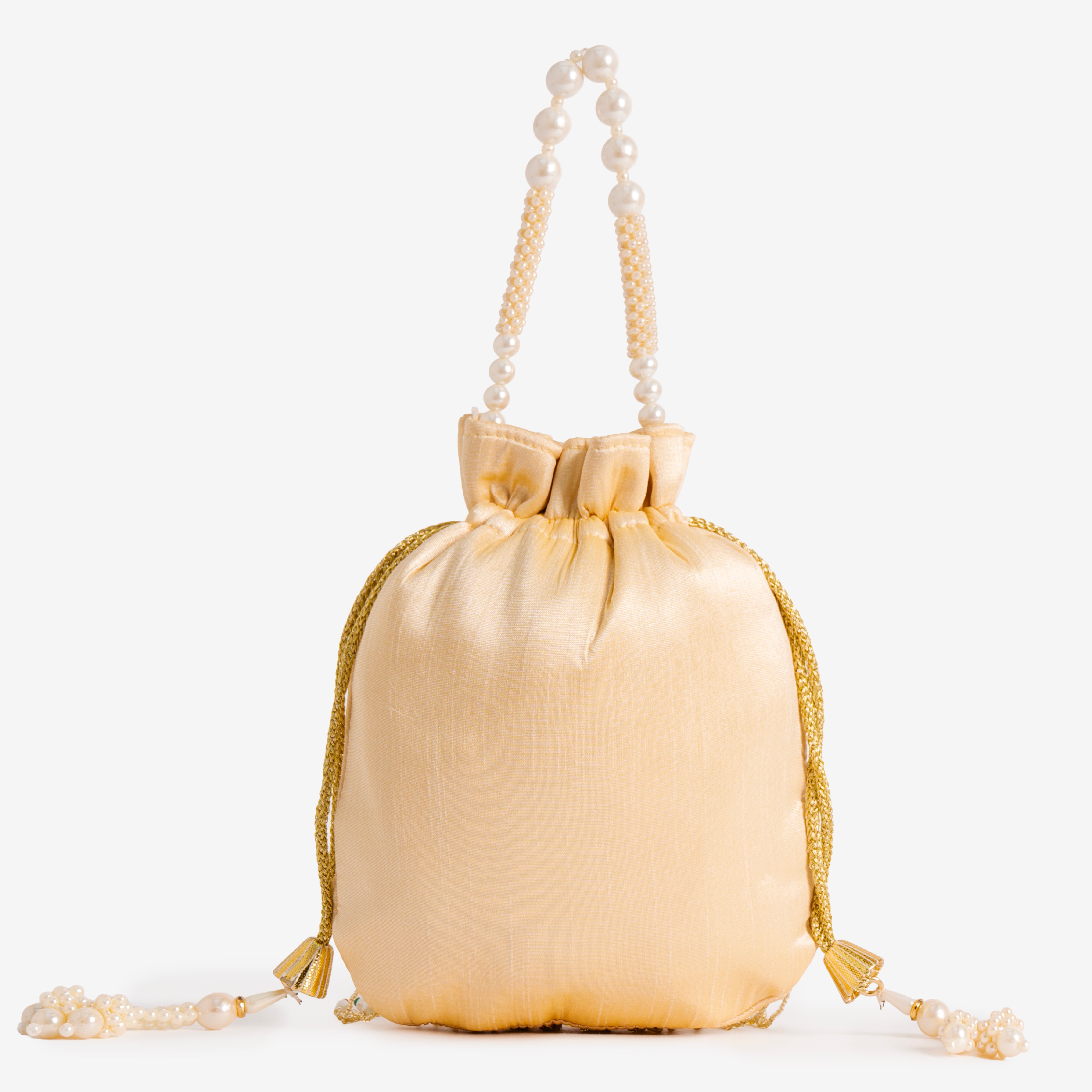 Blush Gold Braid Potli