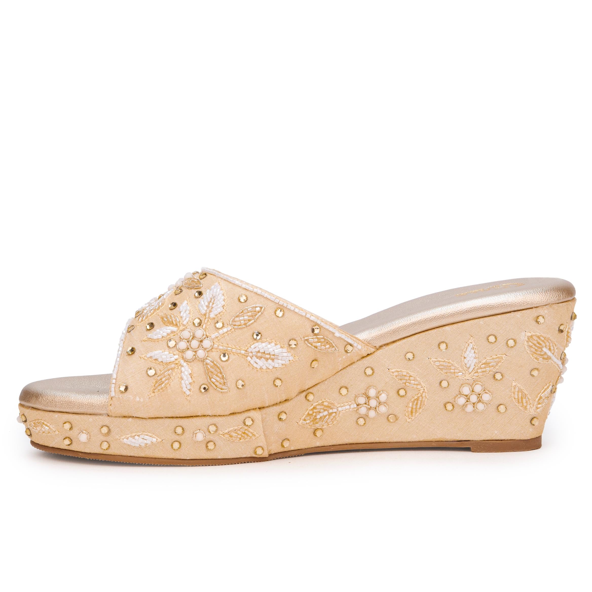 Rhinestone Petal Wedges