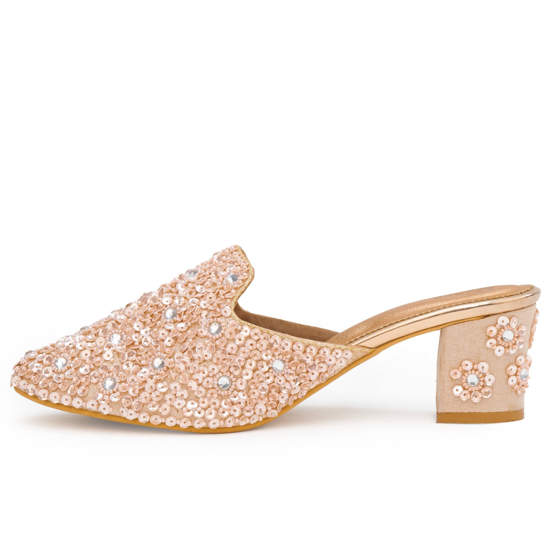 Sequin Princess Mules