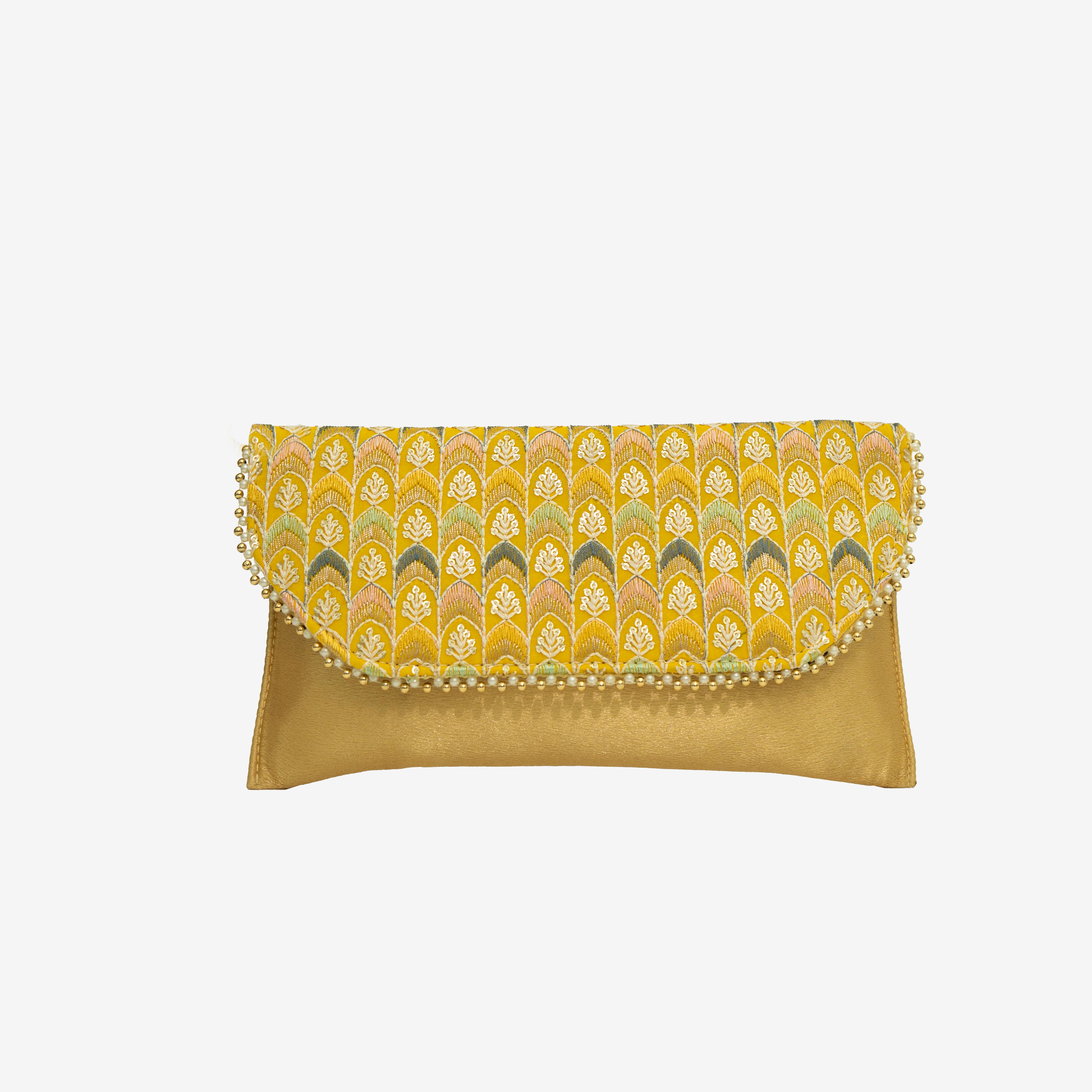 Embroidered Splendor clutch | Cara