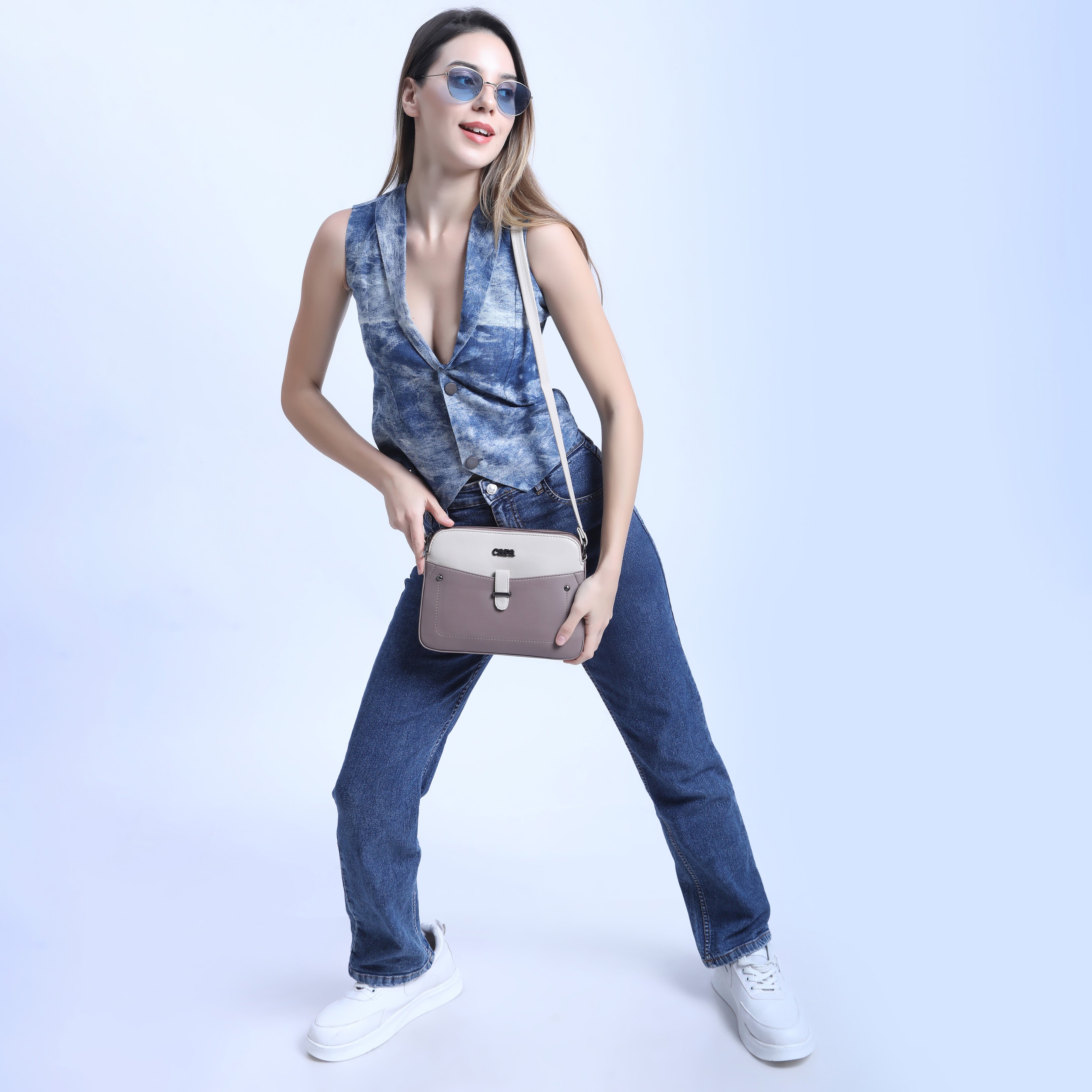 Beige Chic Crossbody Charm  | Cara