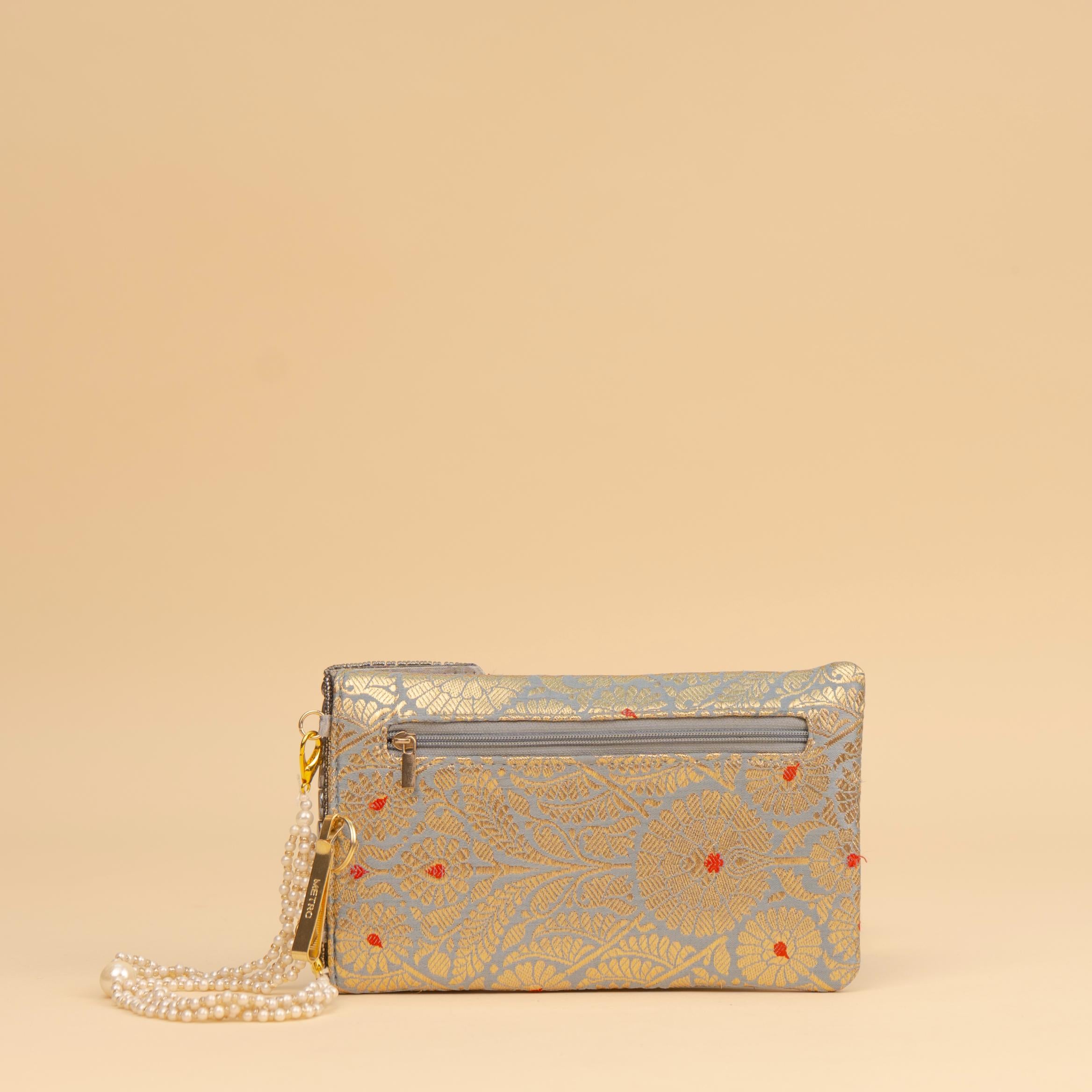 Banarasi Pearl Embellished Clutch