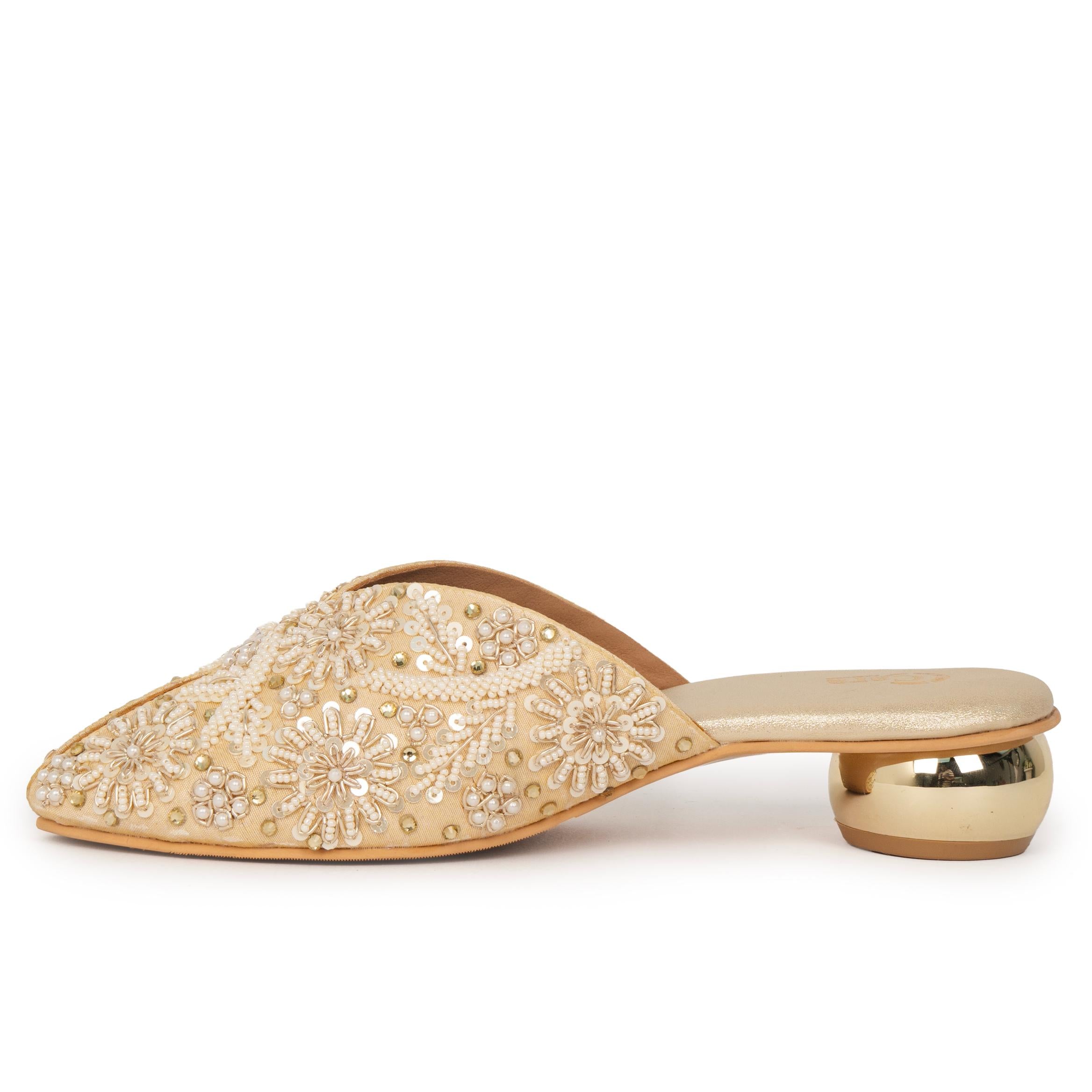 Royal Phool Pearl Mules