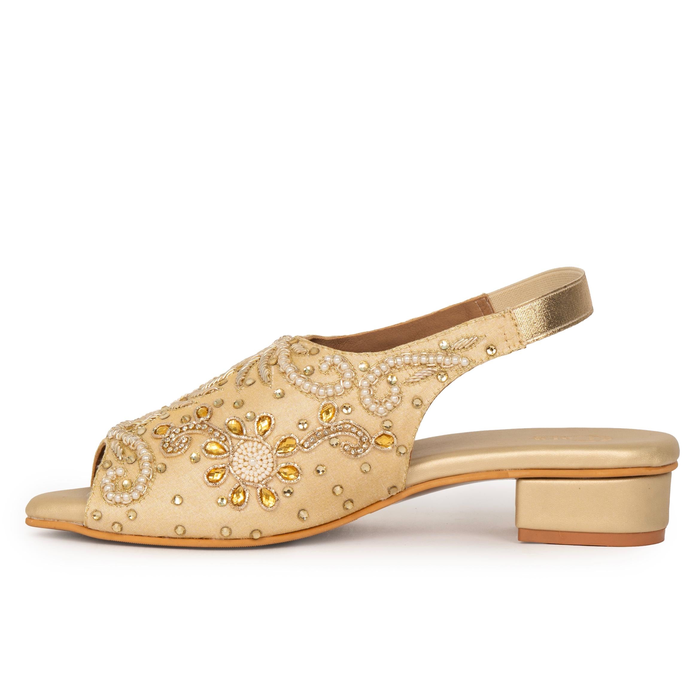 Glided Fern Mules