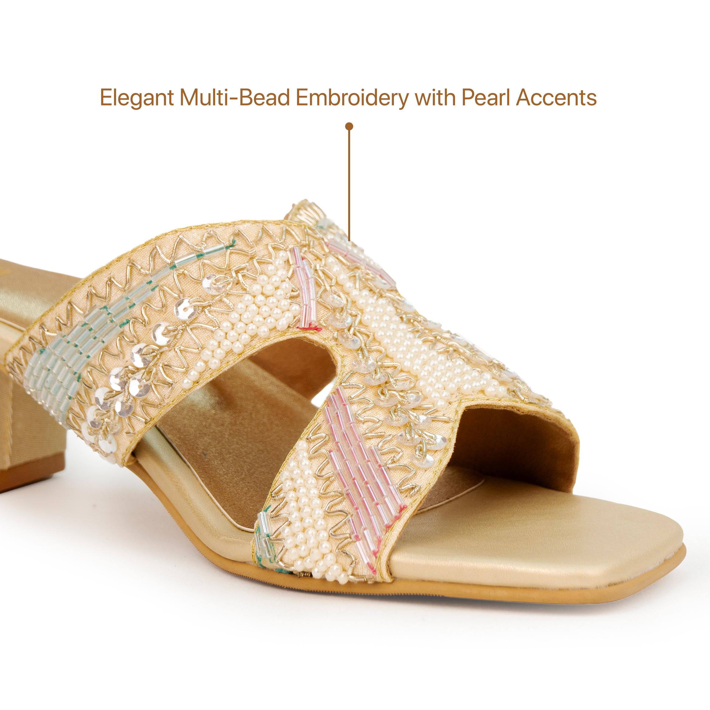 Glided Bloom Heels