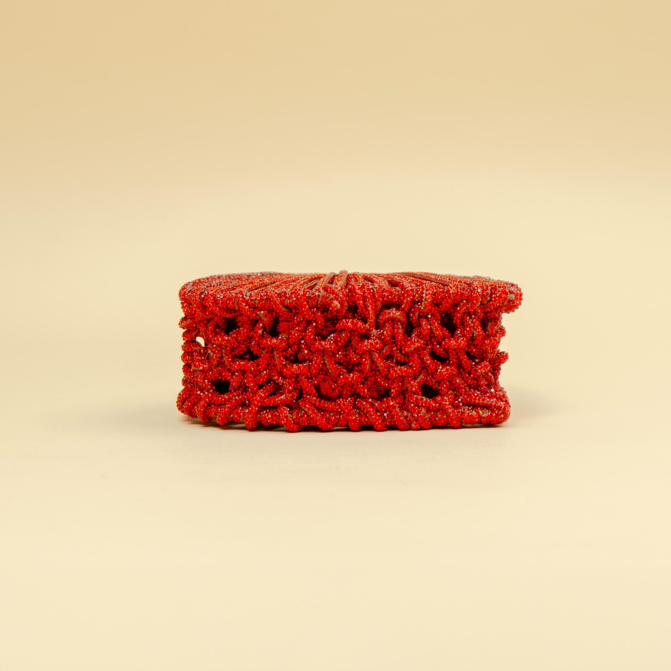 Rhinestone Heart Clutch