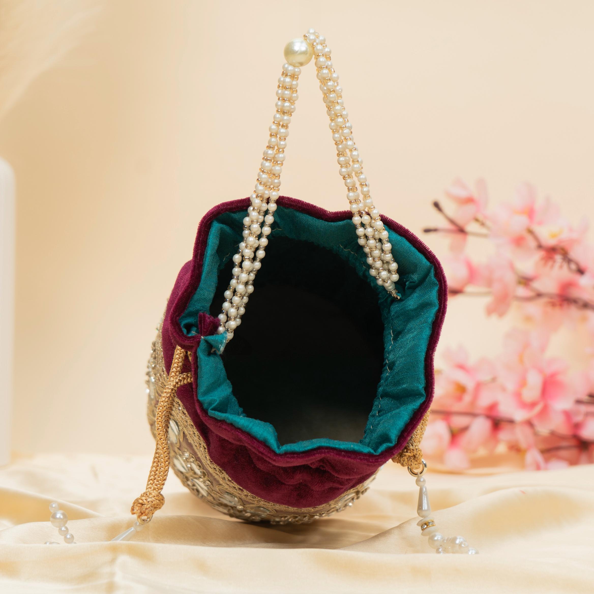 Royal Velvet Shimmer Potli