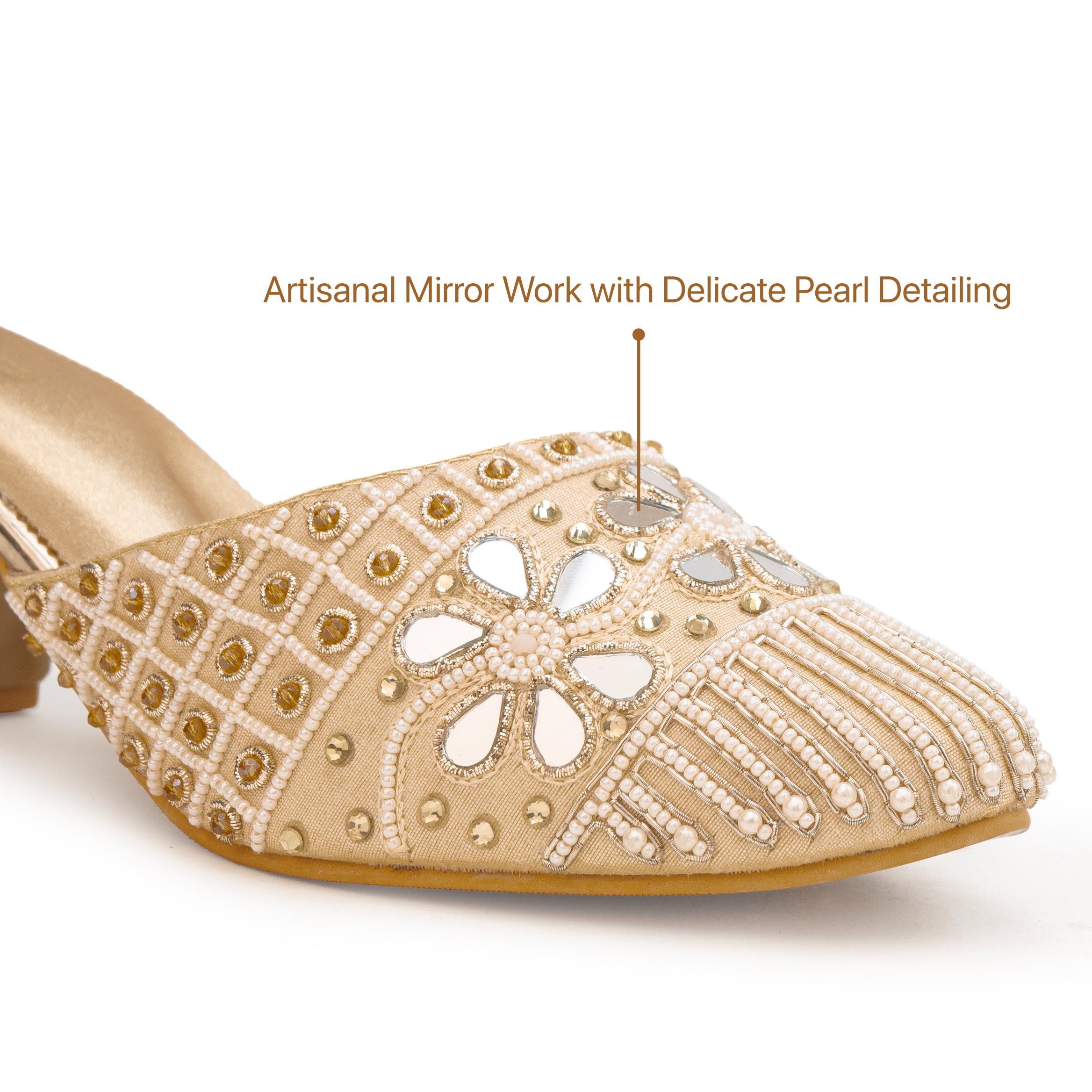 Mirror Bloom Mules