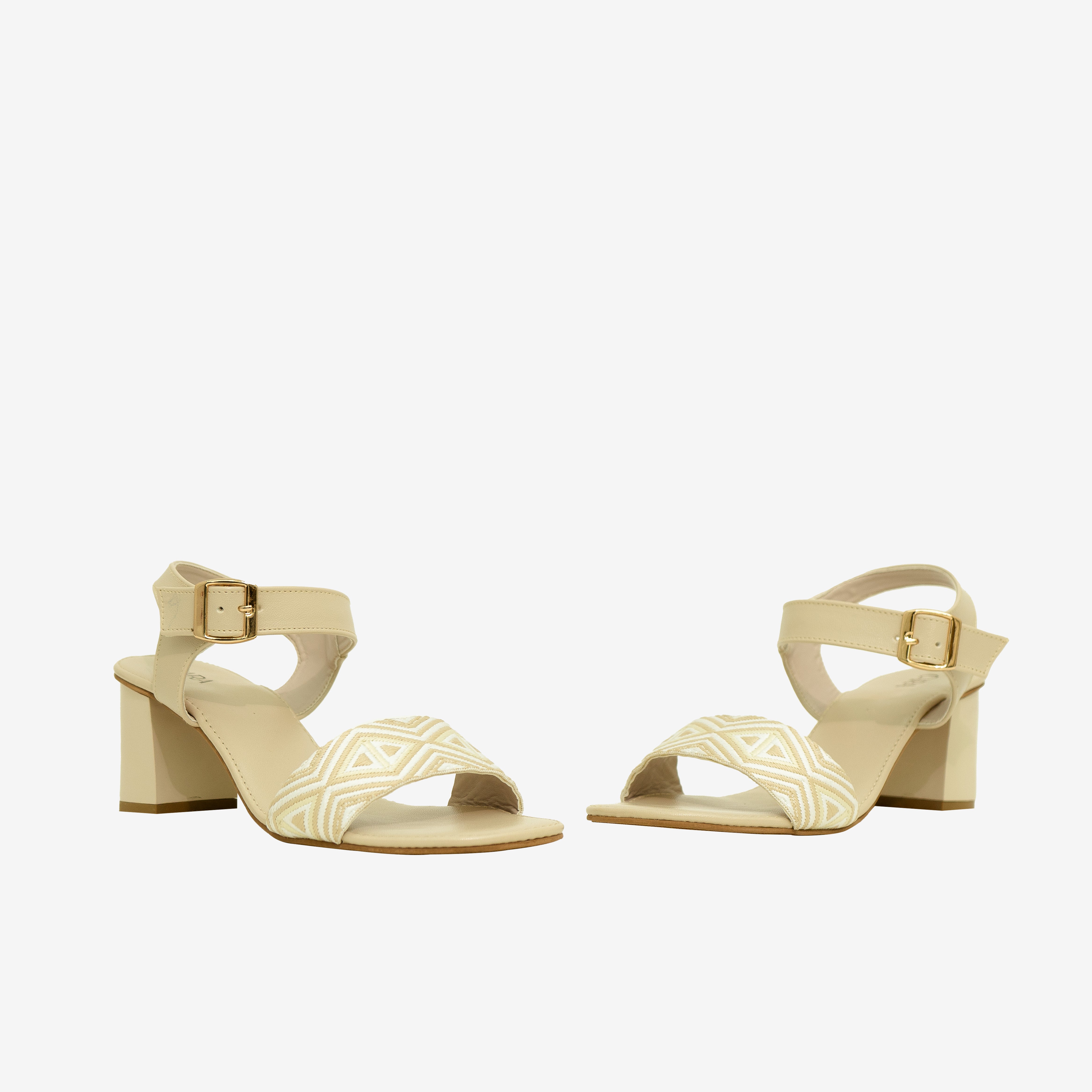 Cream Buckle Bliss heels I Cara