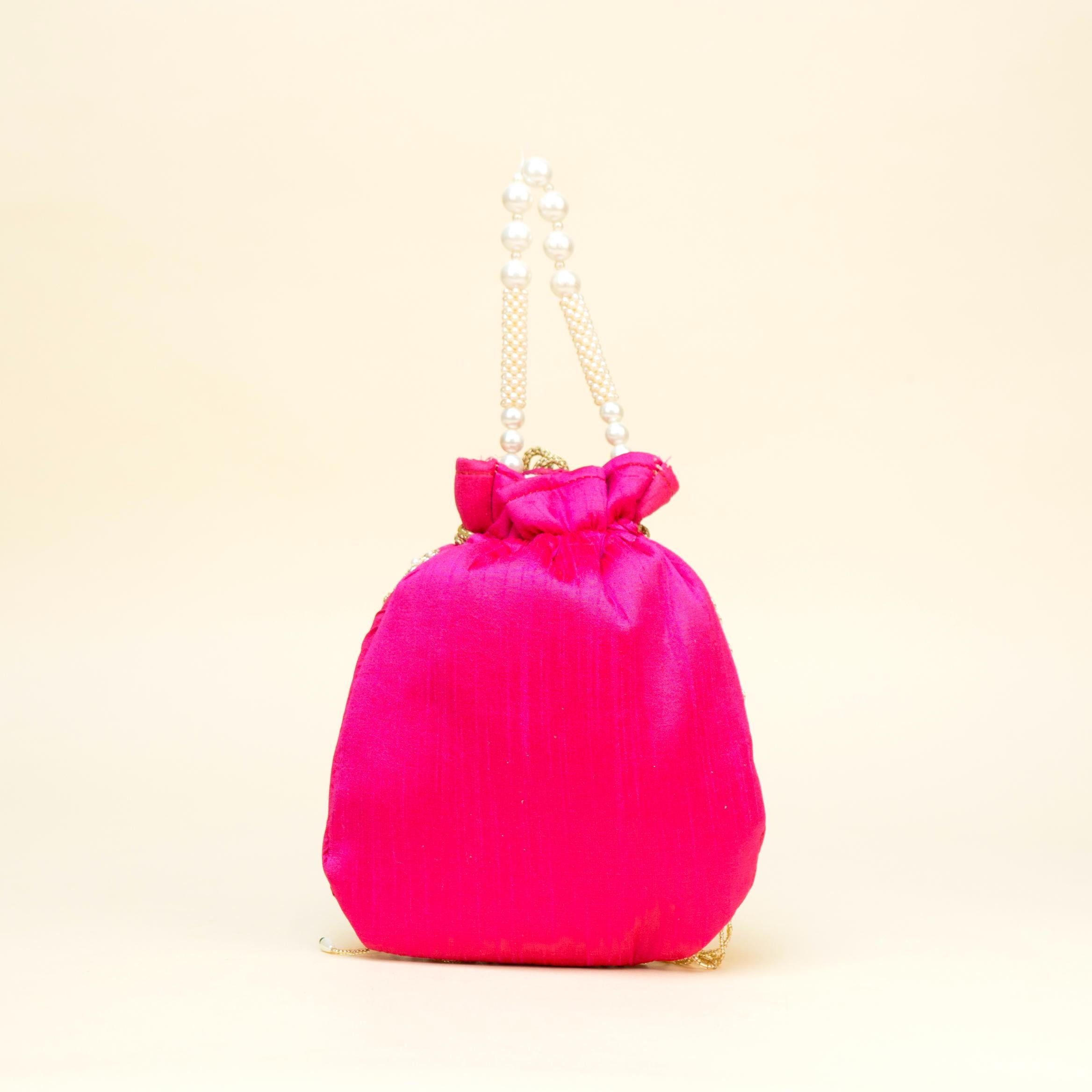 Blush Gold Braid Potli