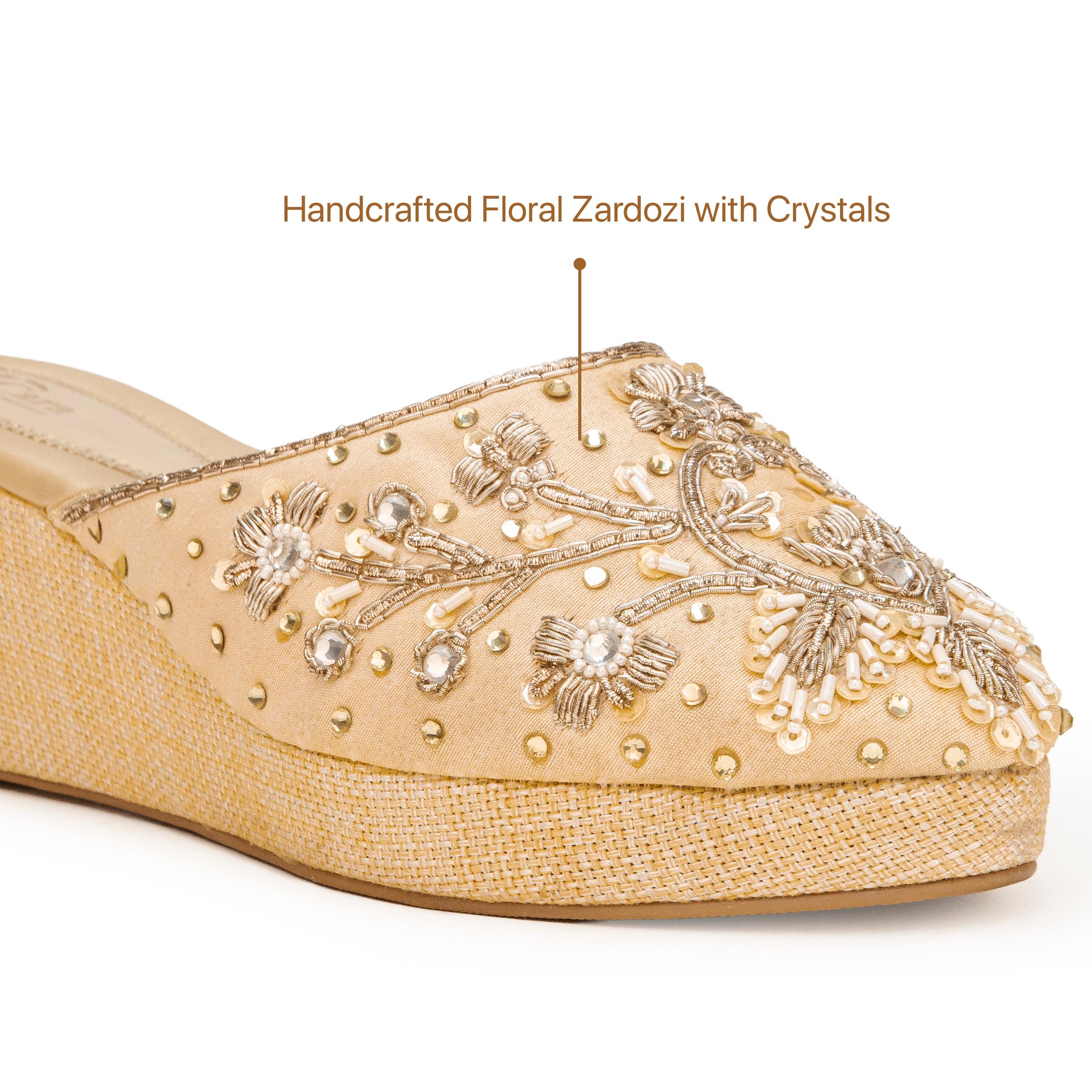 Sequin Glam Stone Wedges