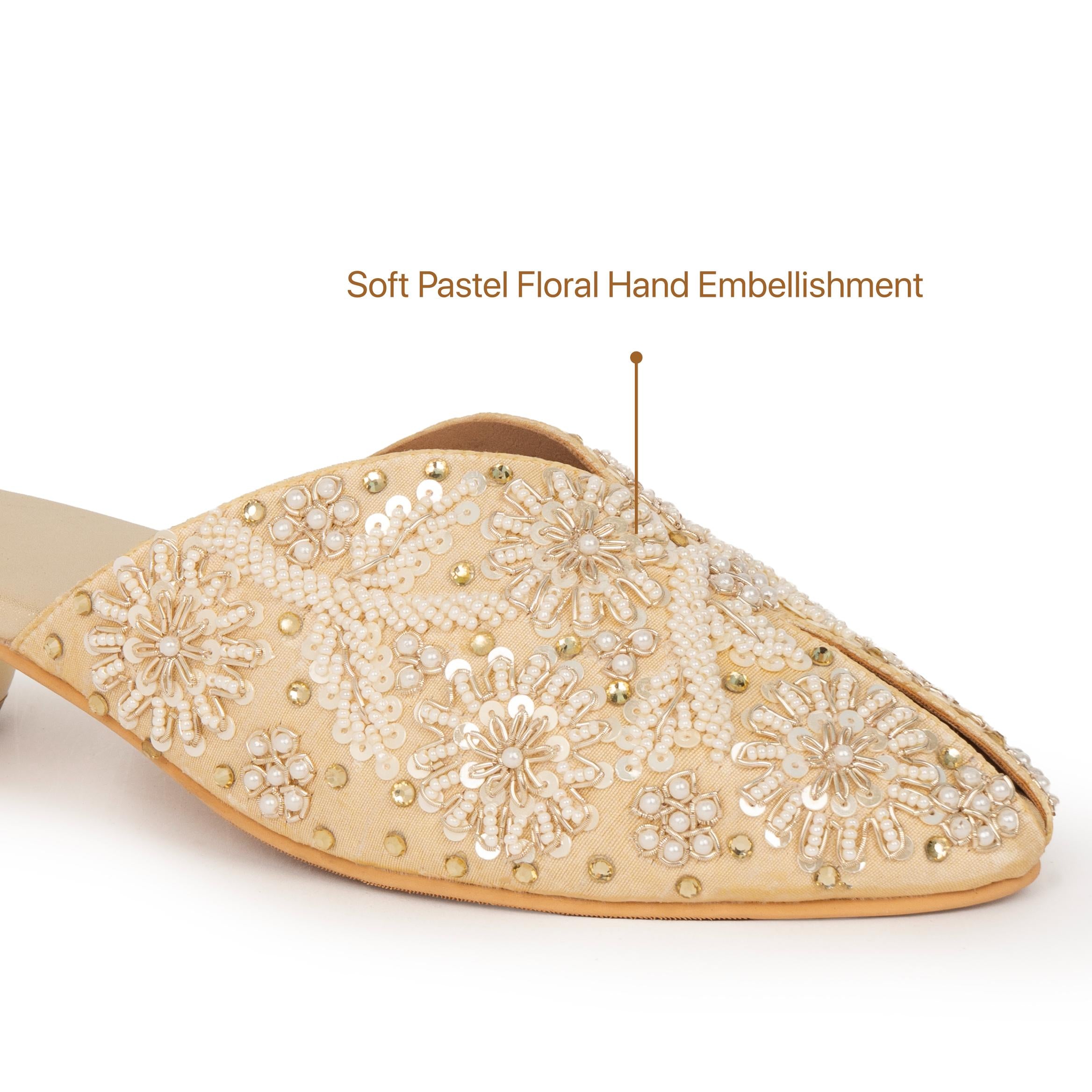 Royal Phool Pearl Mules