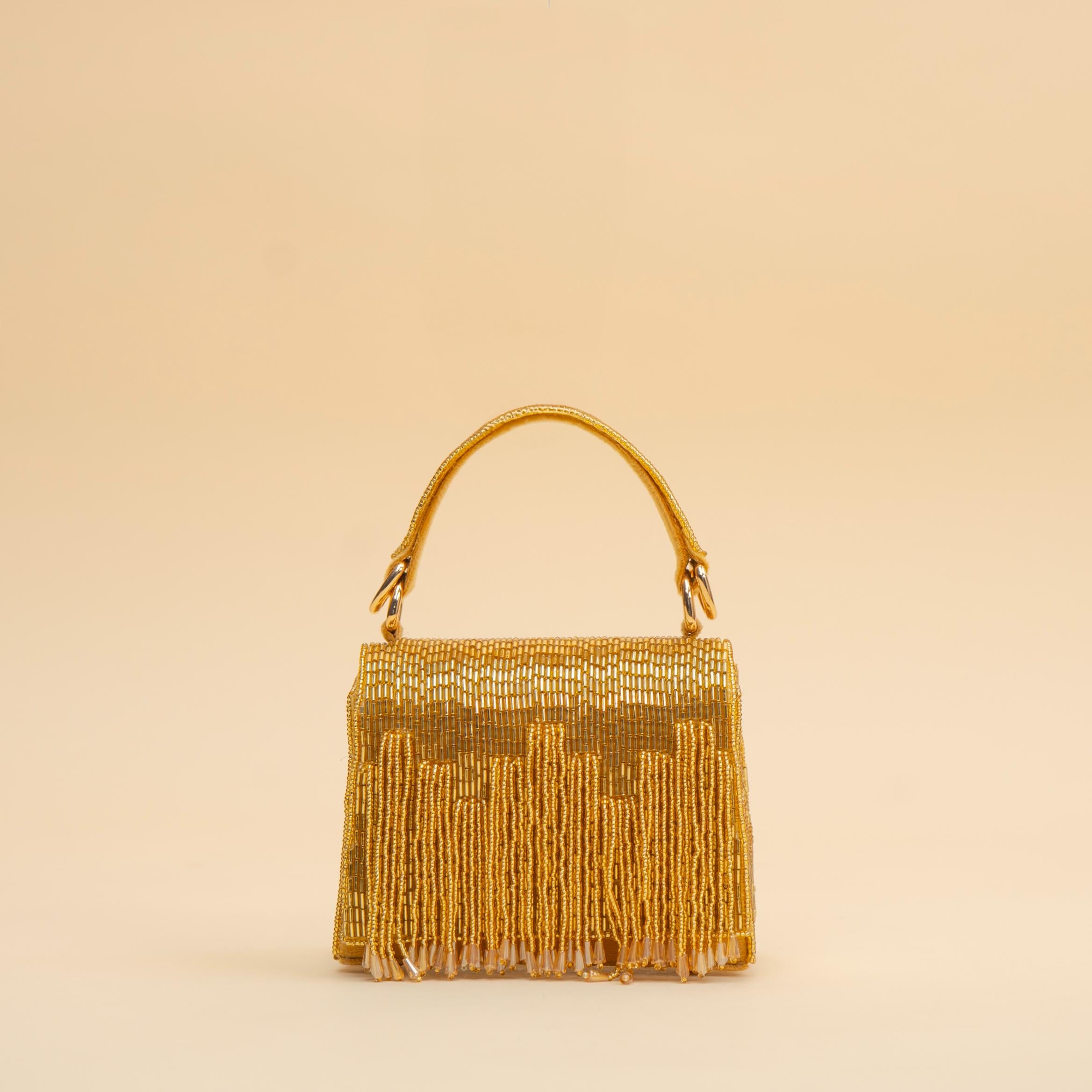 Glitz Fringe Clutch