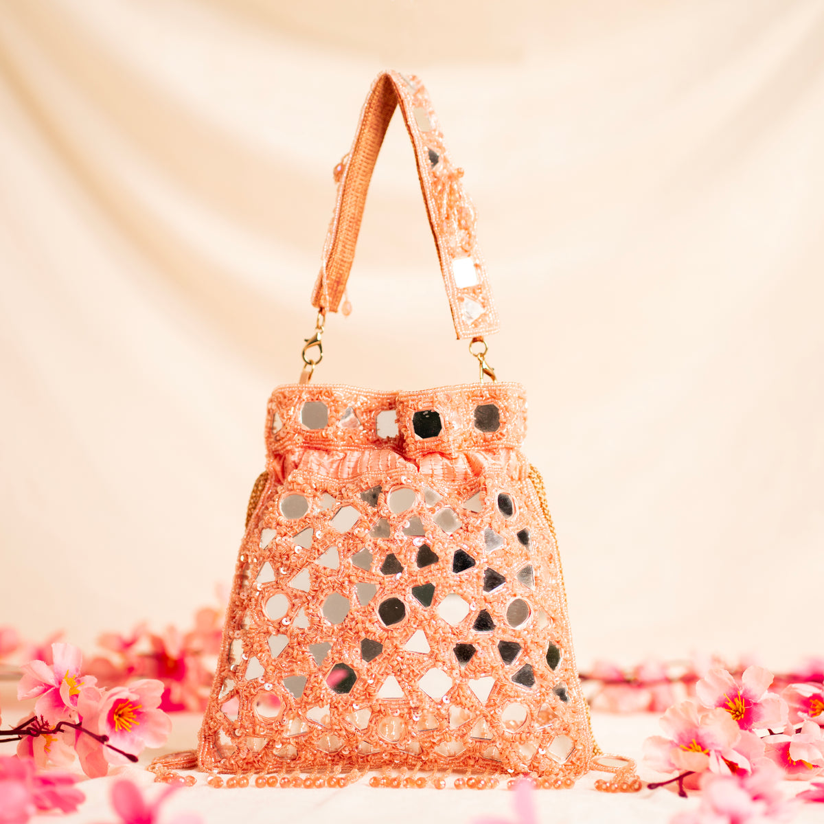 Reflective Beads potli| cara