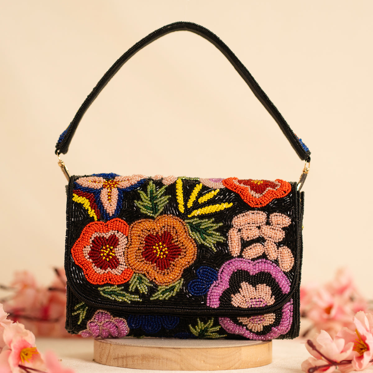 Black Blossom Mini Bag