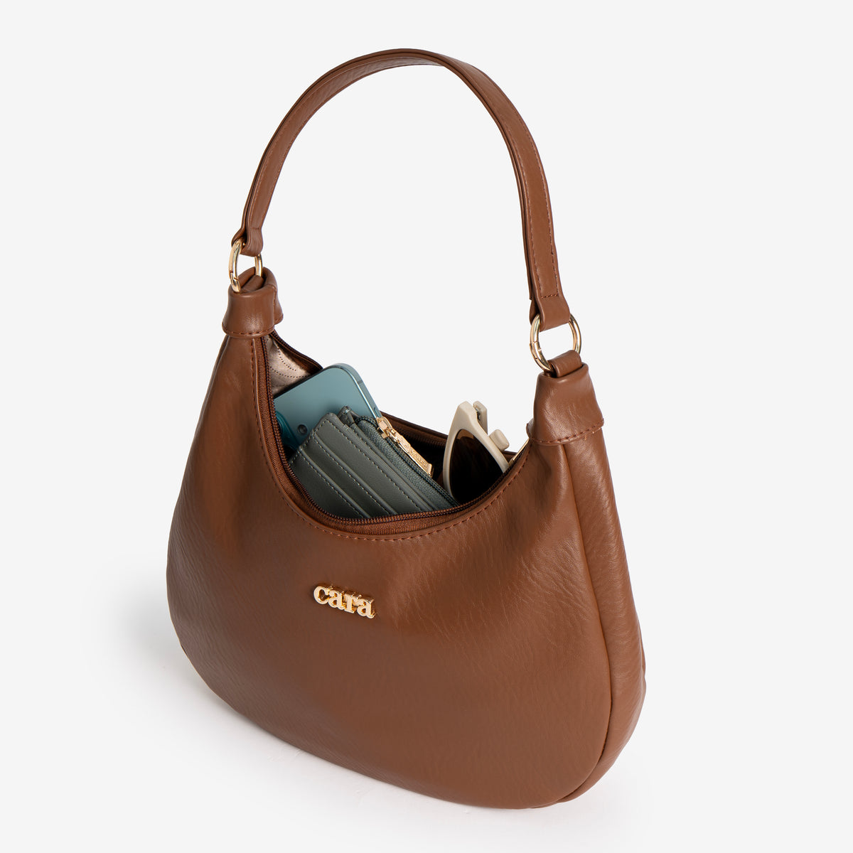 Classic Luxe Brown Hobo Bag