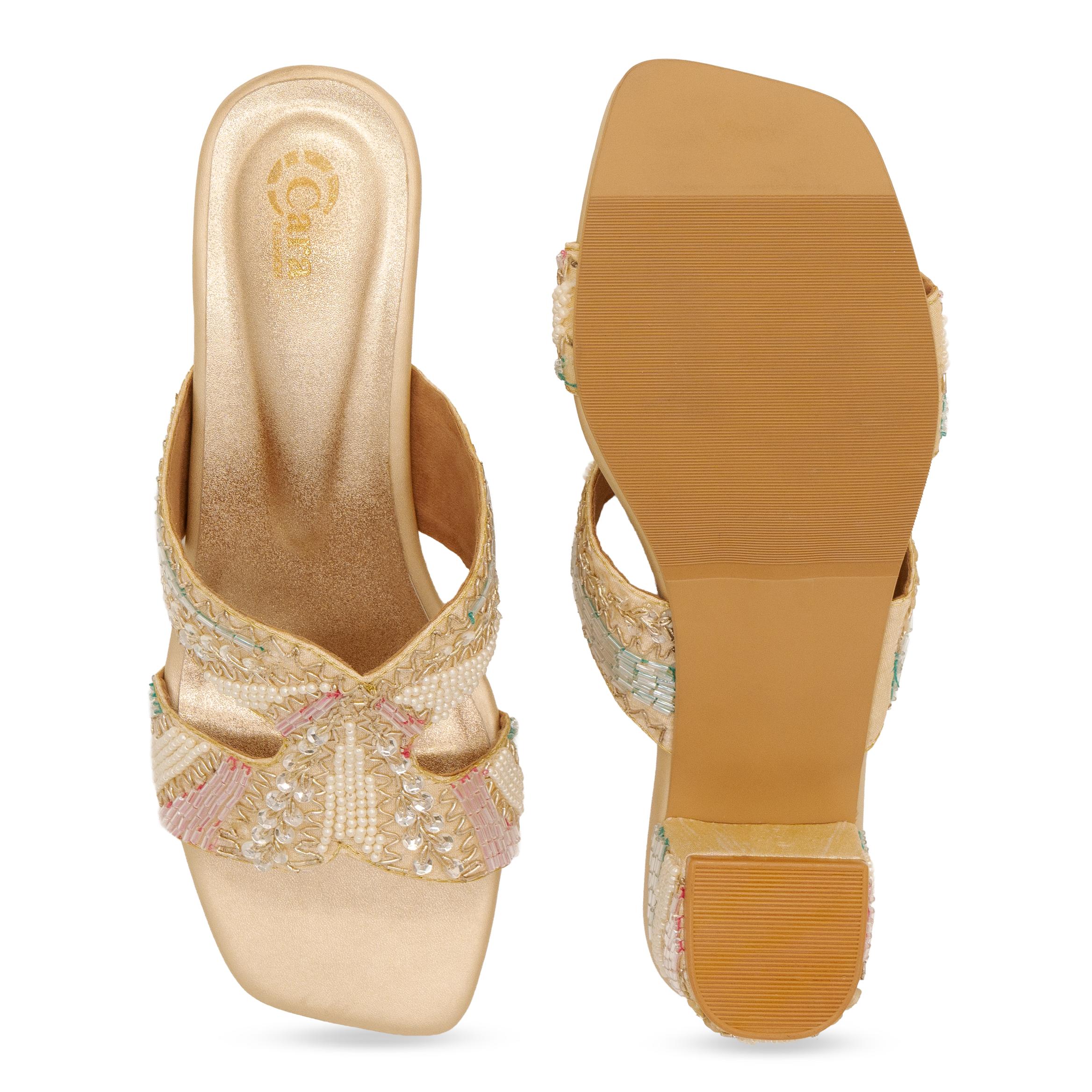Glided Bloom Heels