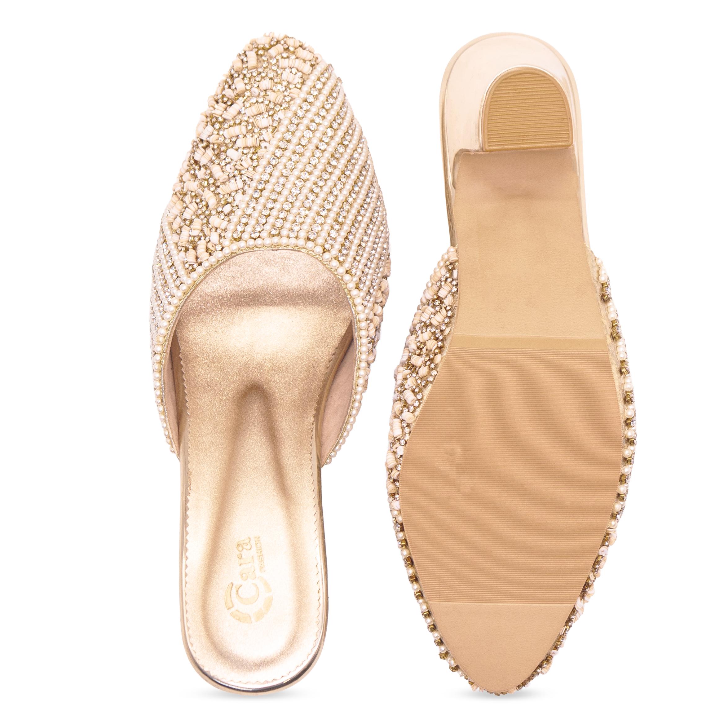 Beaded Haven Shimmer Mules