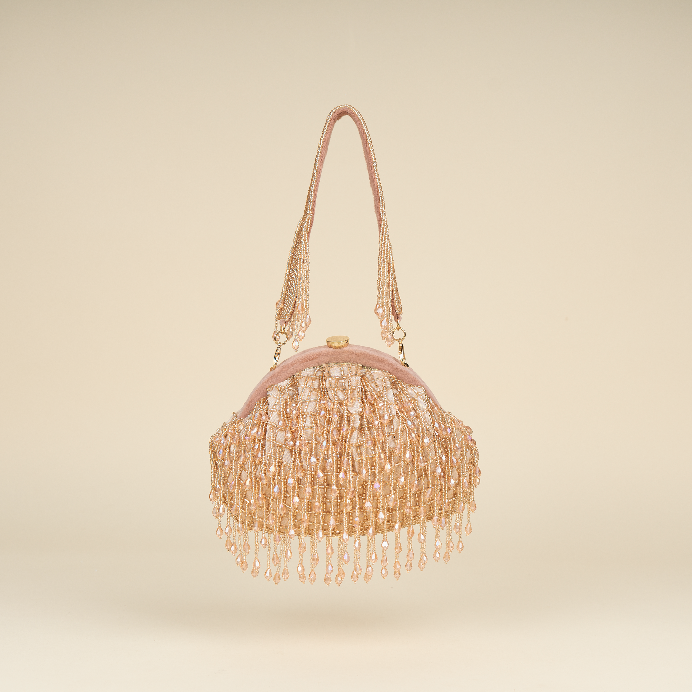 Opulent Pearl Satin Potli