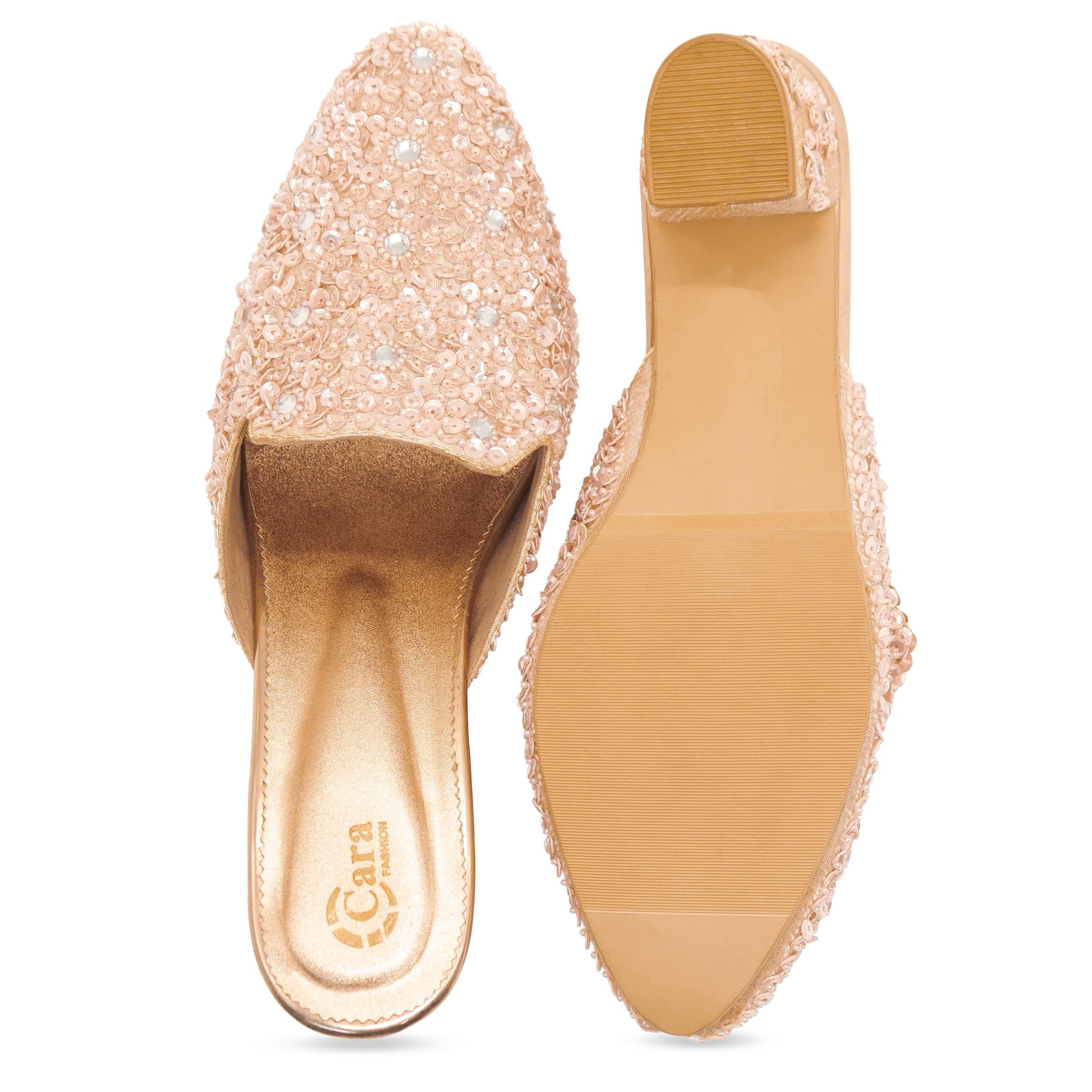 Sequin Princess Mules