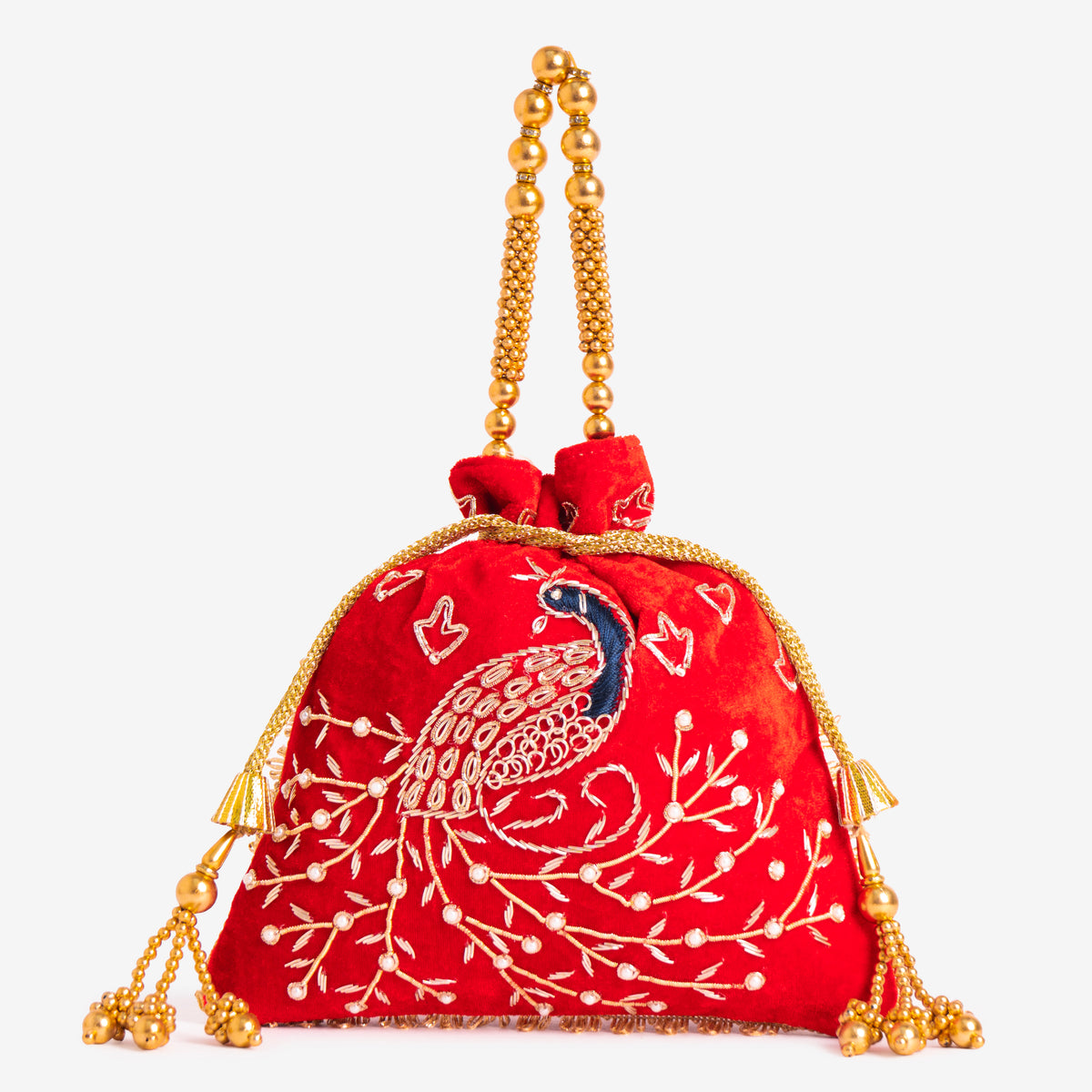 Peacock Elegance Potli