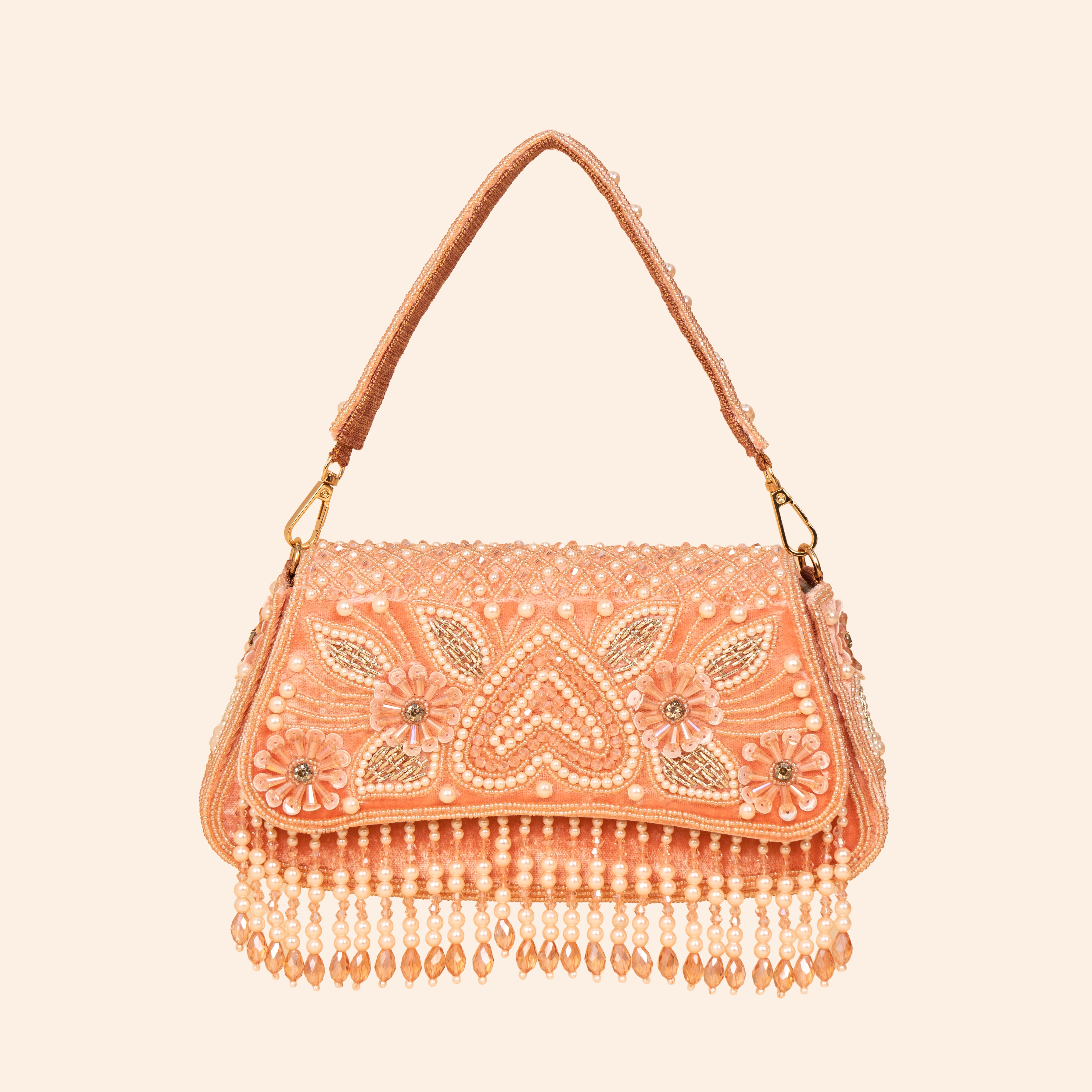 Intricate Beaded Party Shoulder Bag