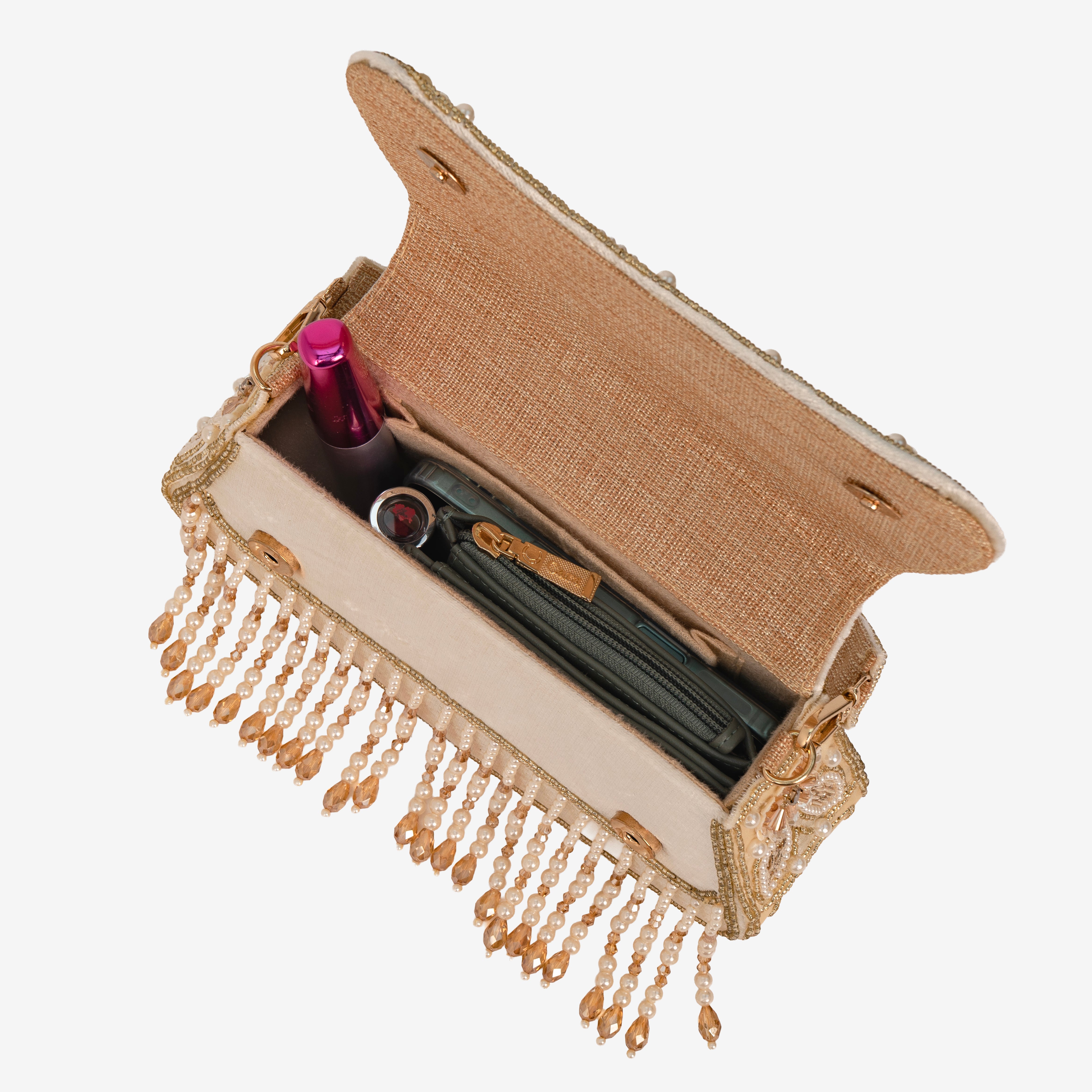 Intricate Beaded Party Shoulder Bag