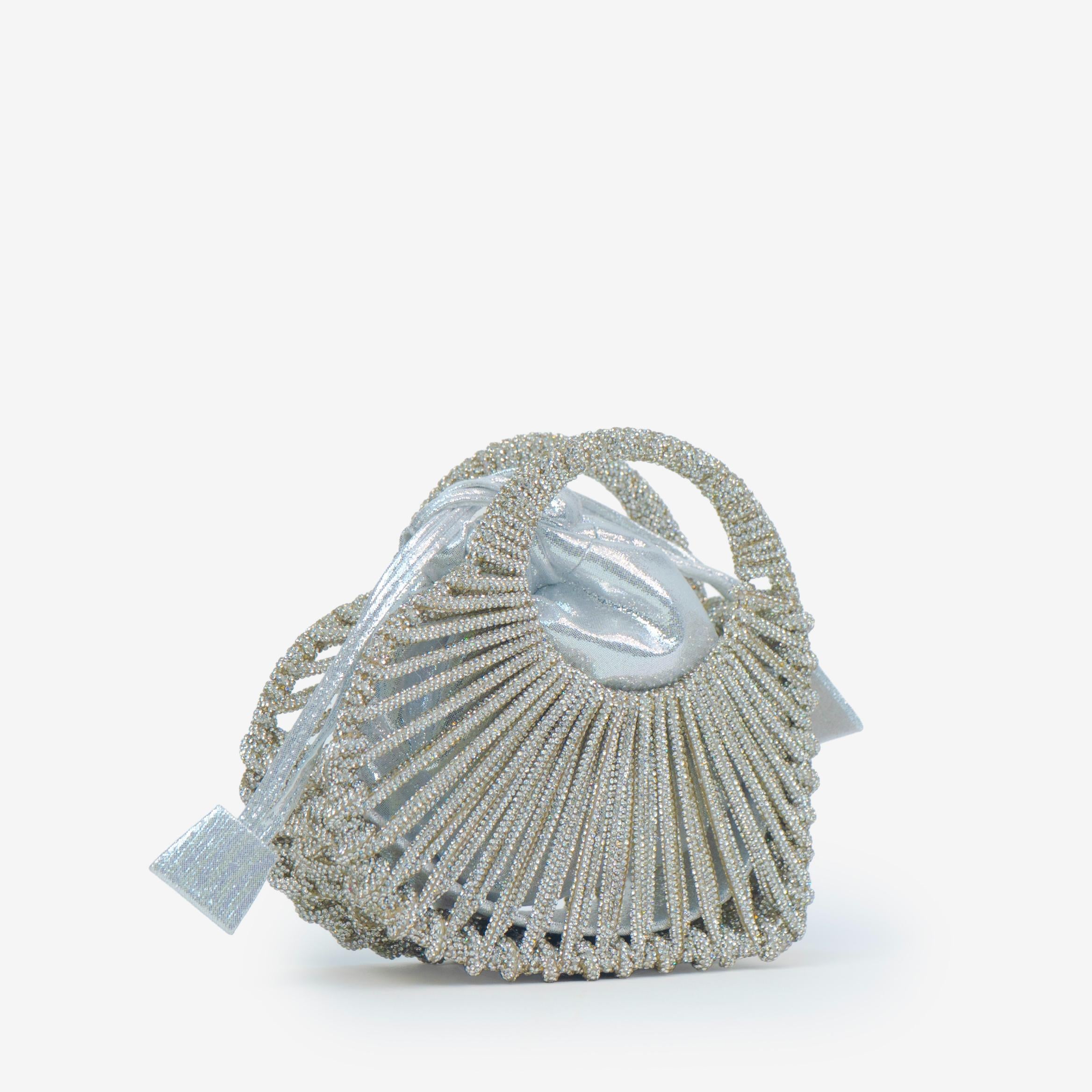 Rhinestone Heart Clutch