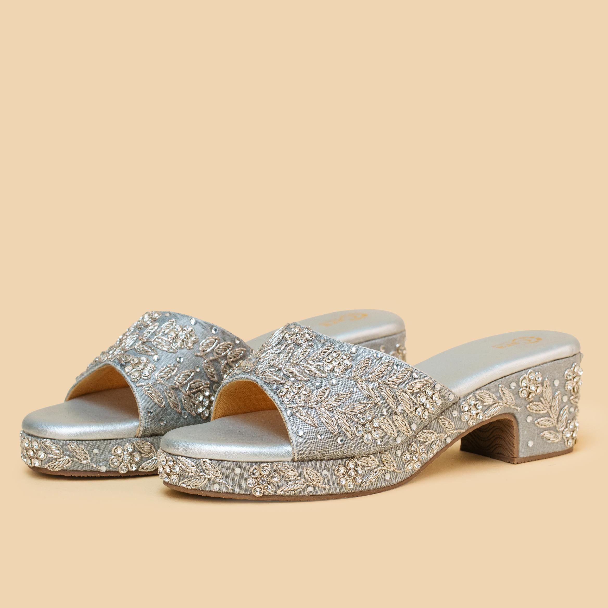 Stone Jewel Heels