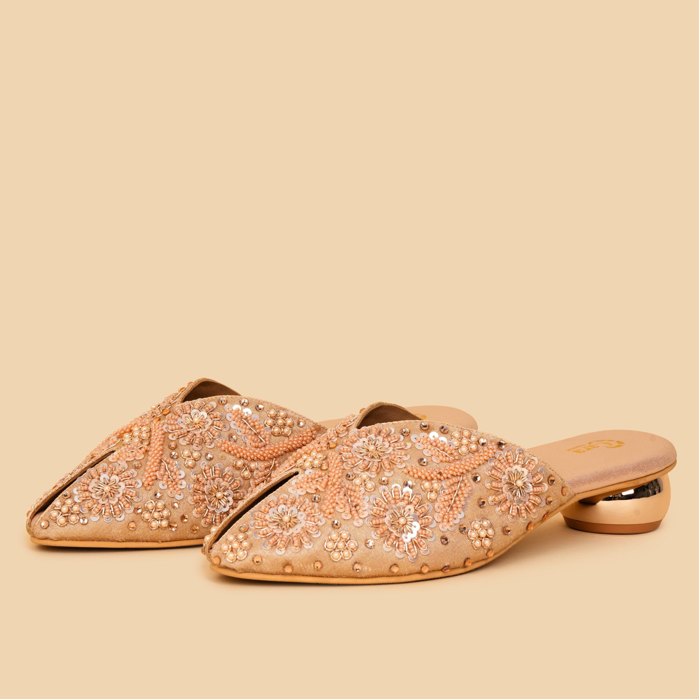 Royal Phool Pearl Mules