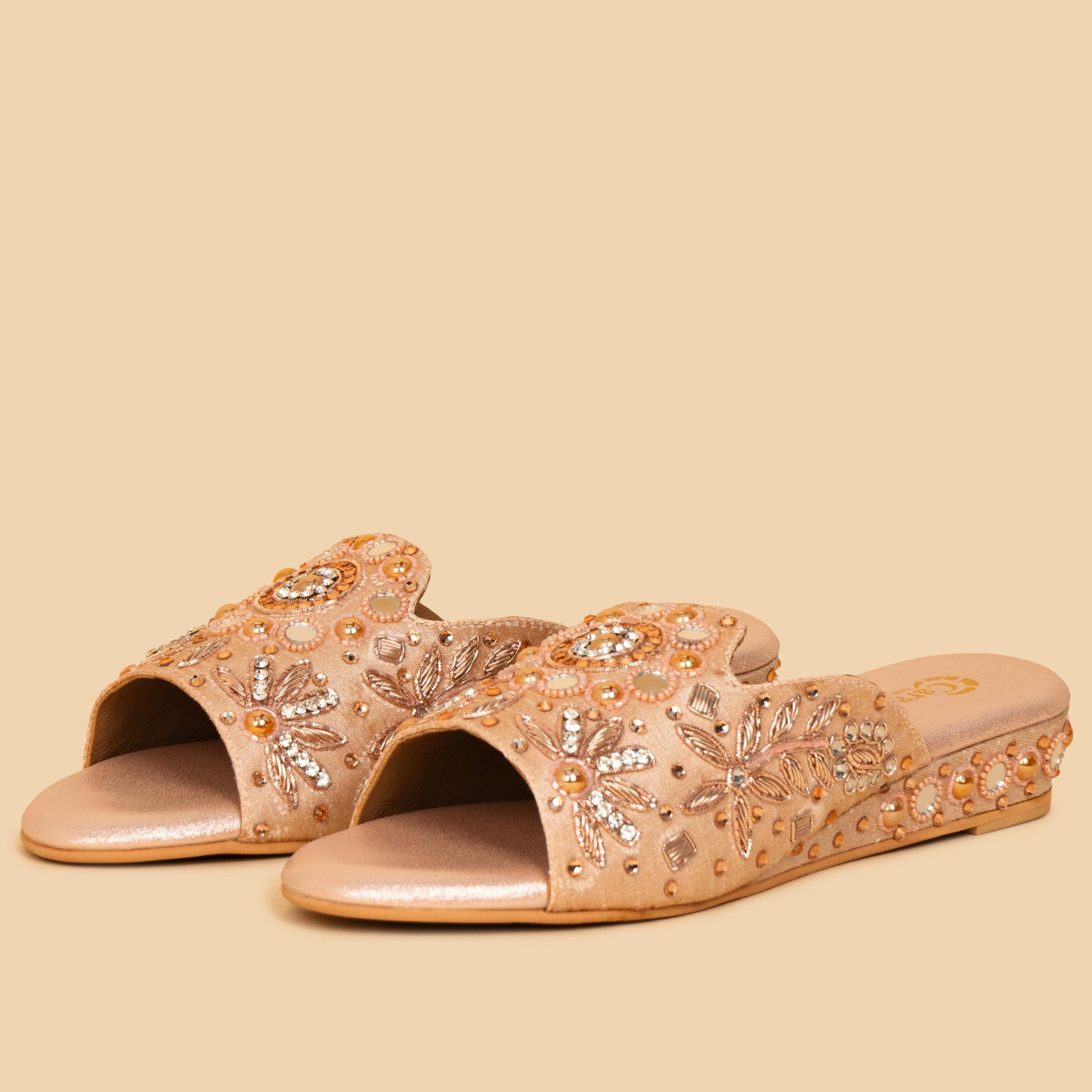 Shahi Zari Festive Flats