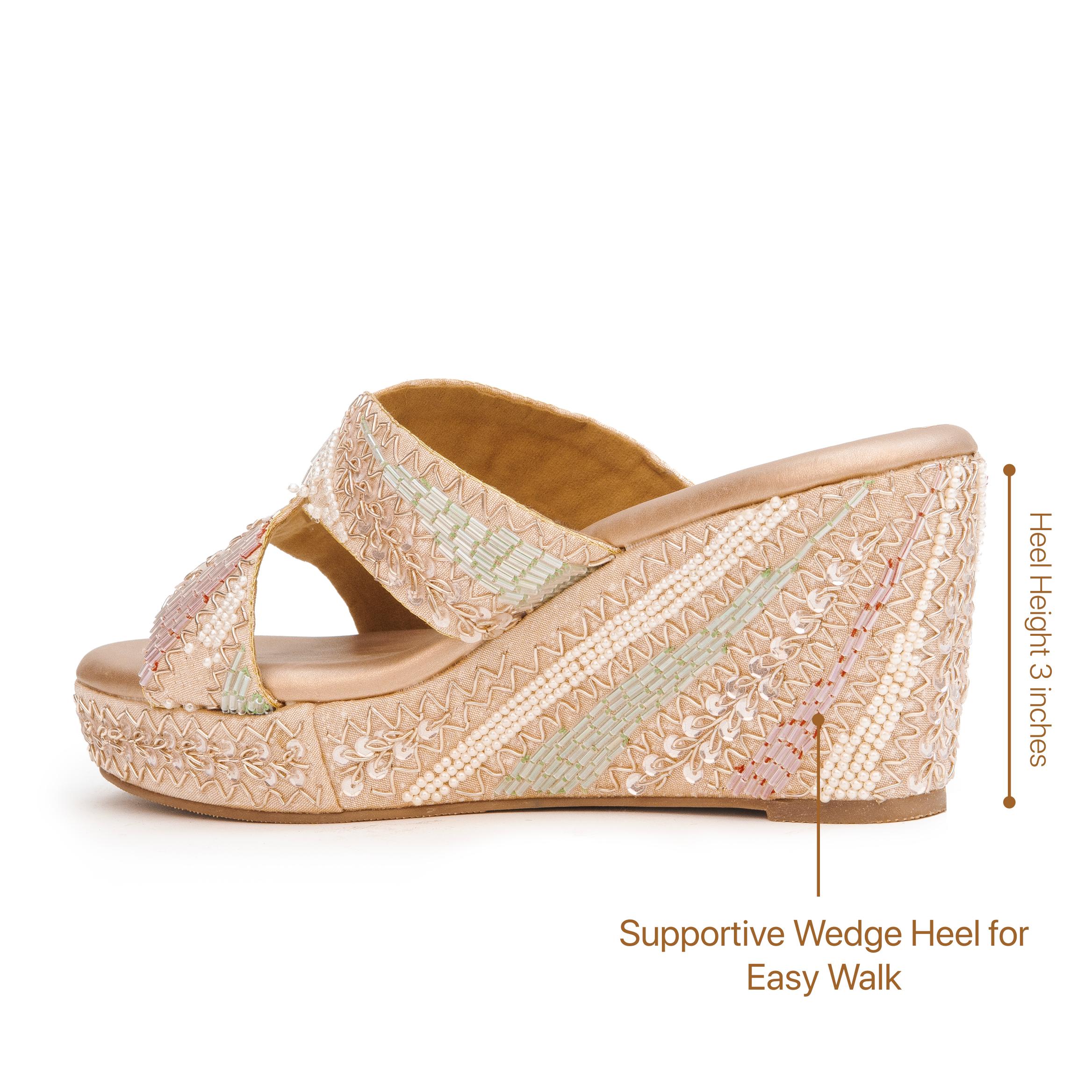 Sparkle Bead Comfort Wedges