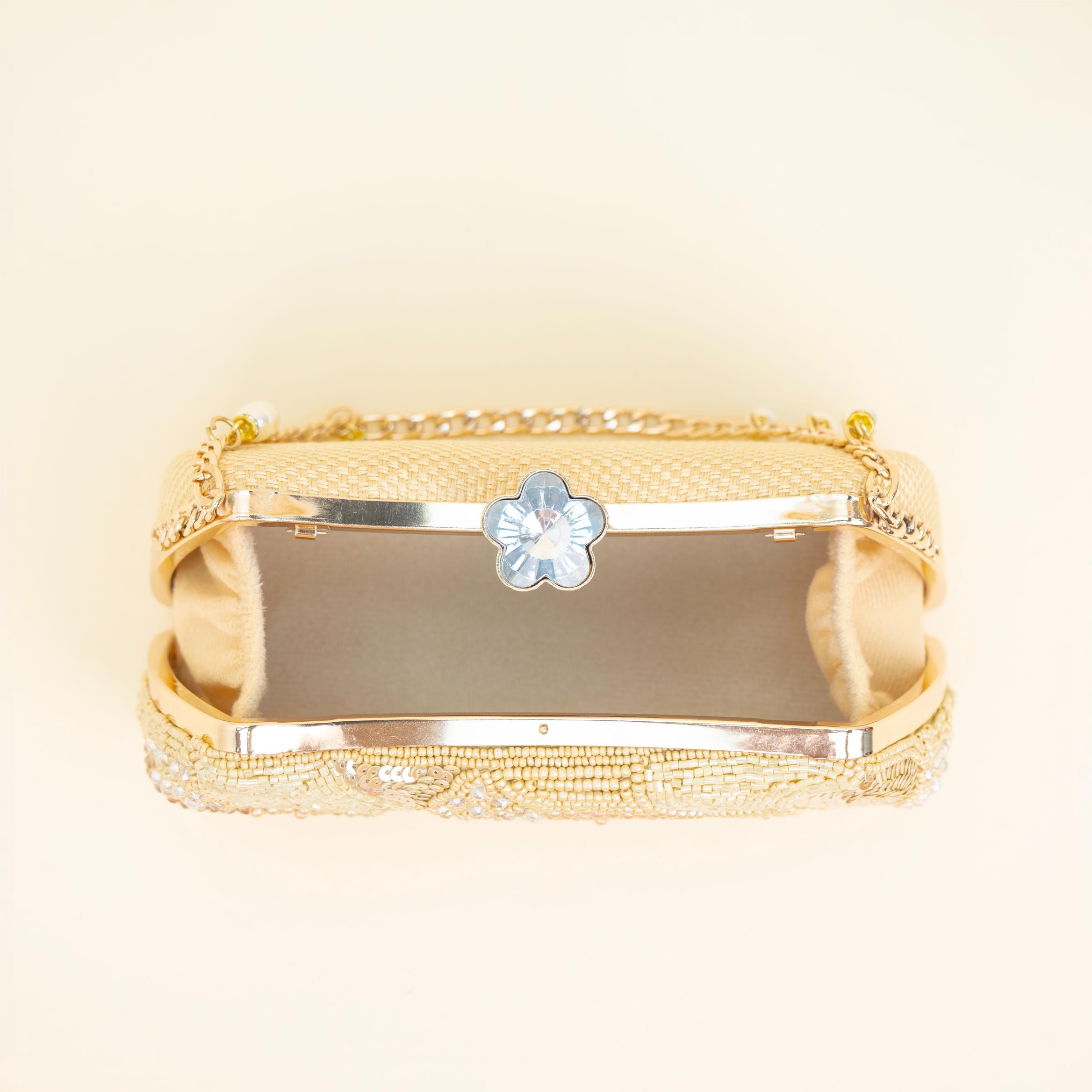 Zari Moti Box Clutch