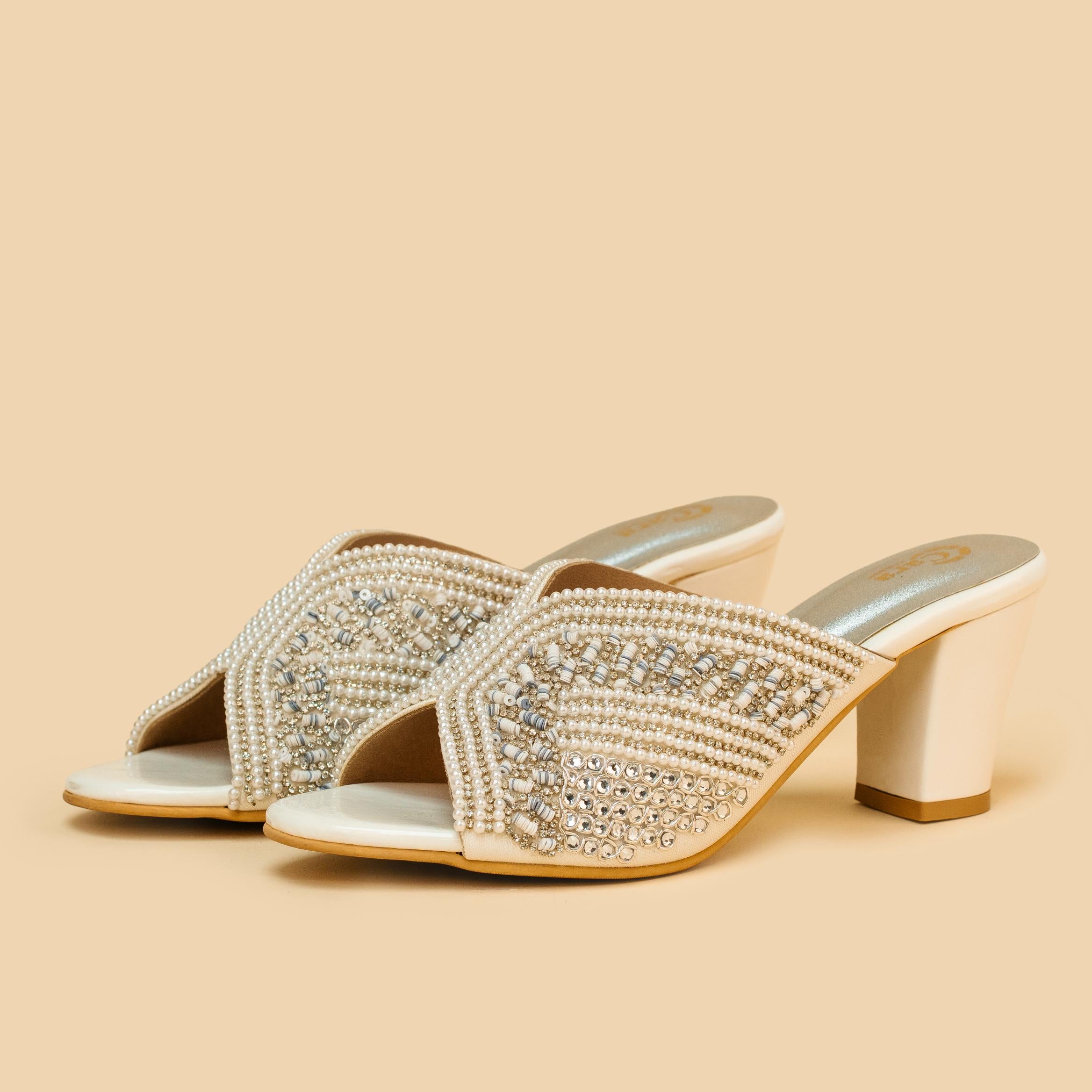 Golden Aura Pearl Heels