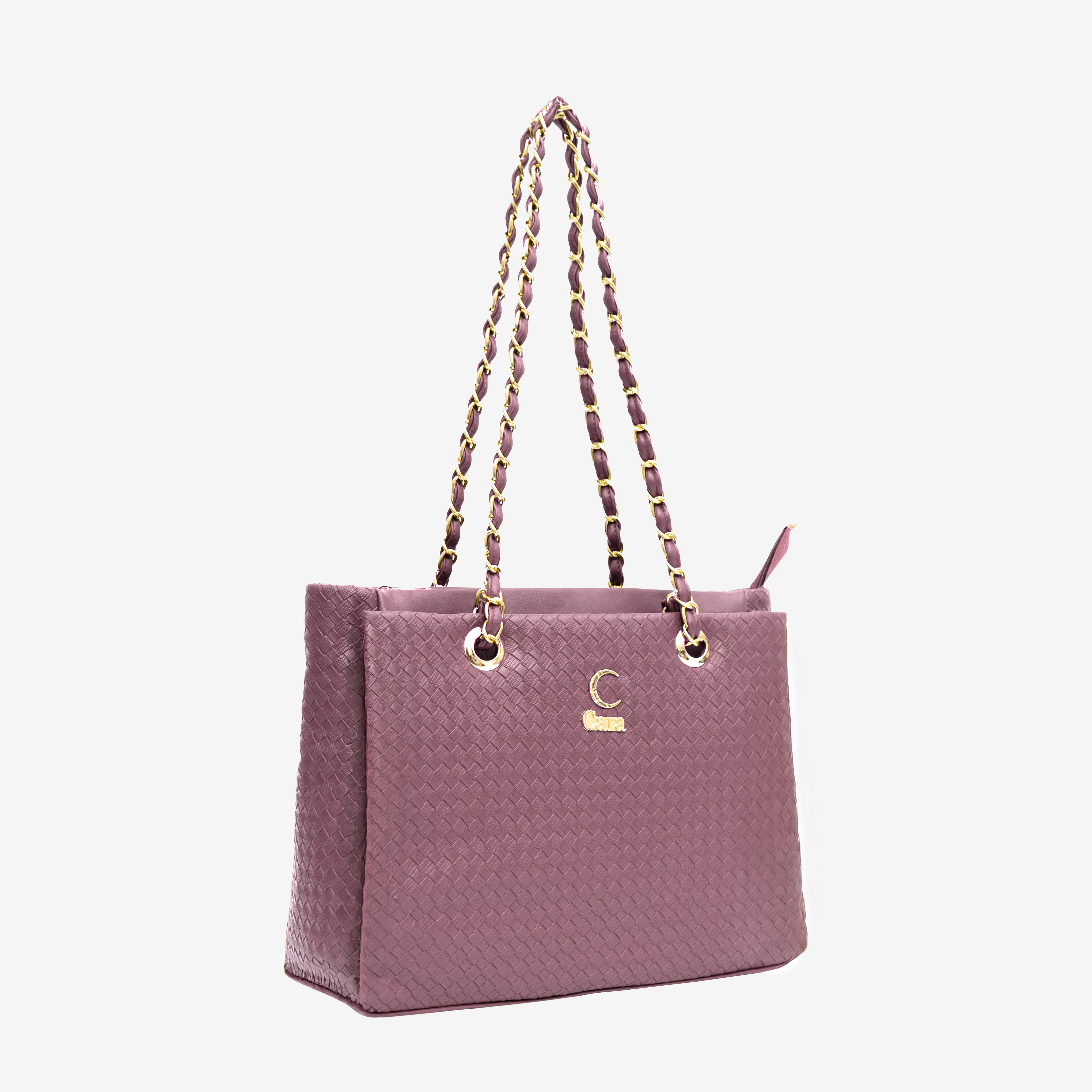 Laveder Textured Swagger Tote Bag I Cara