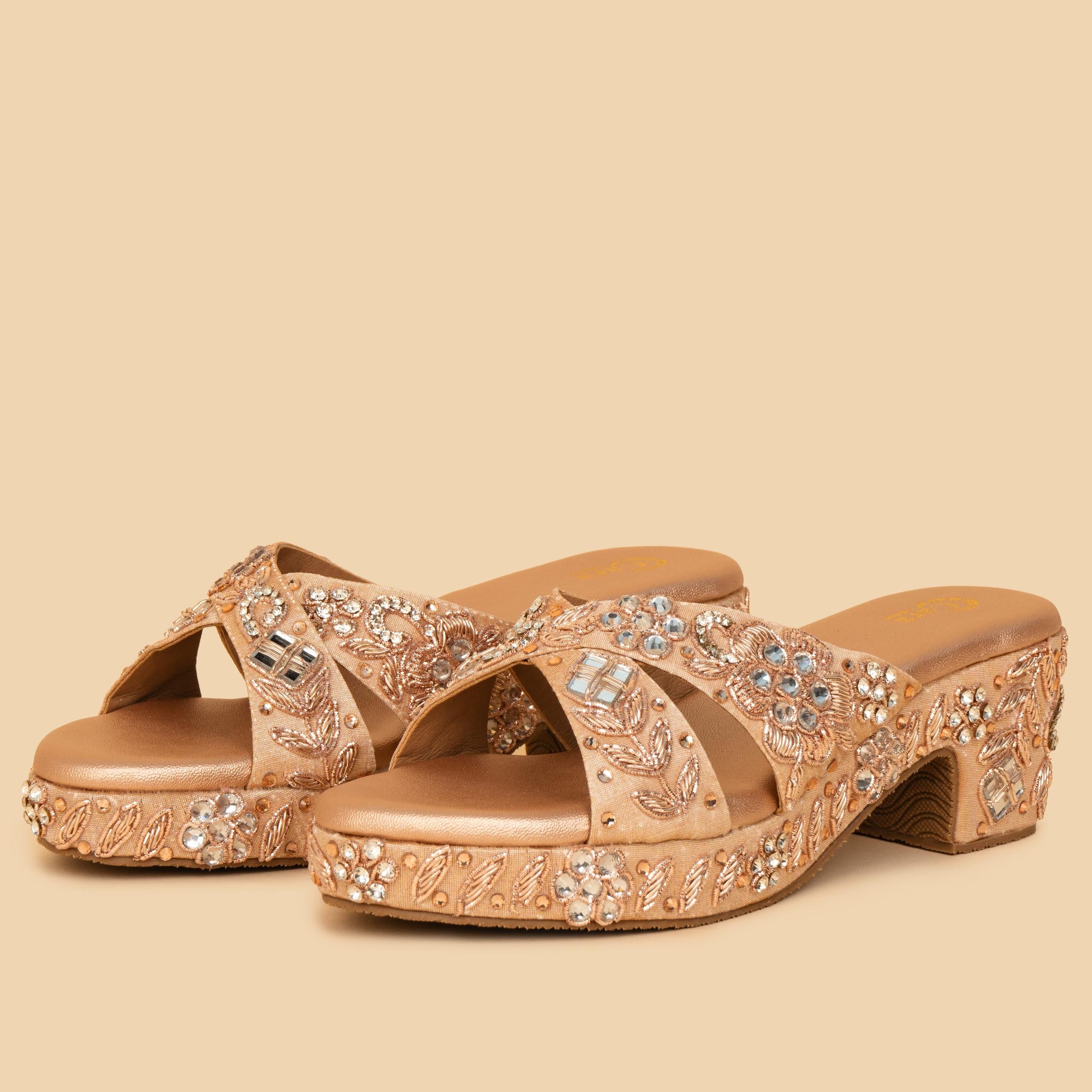 Floral Stardust Heels