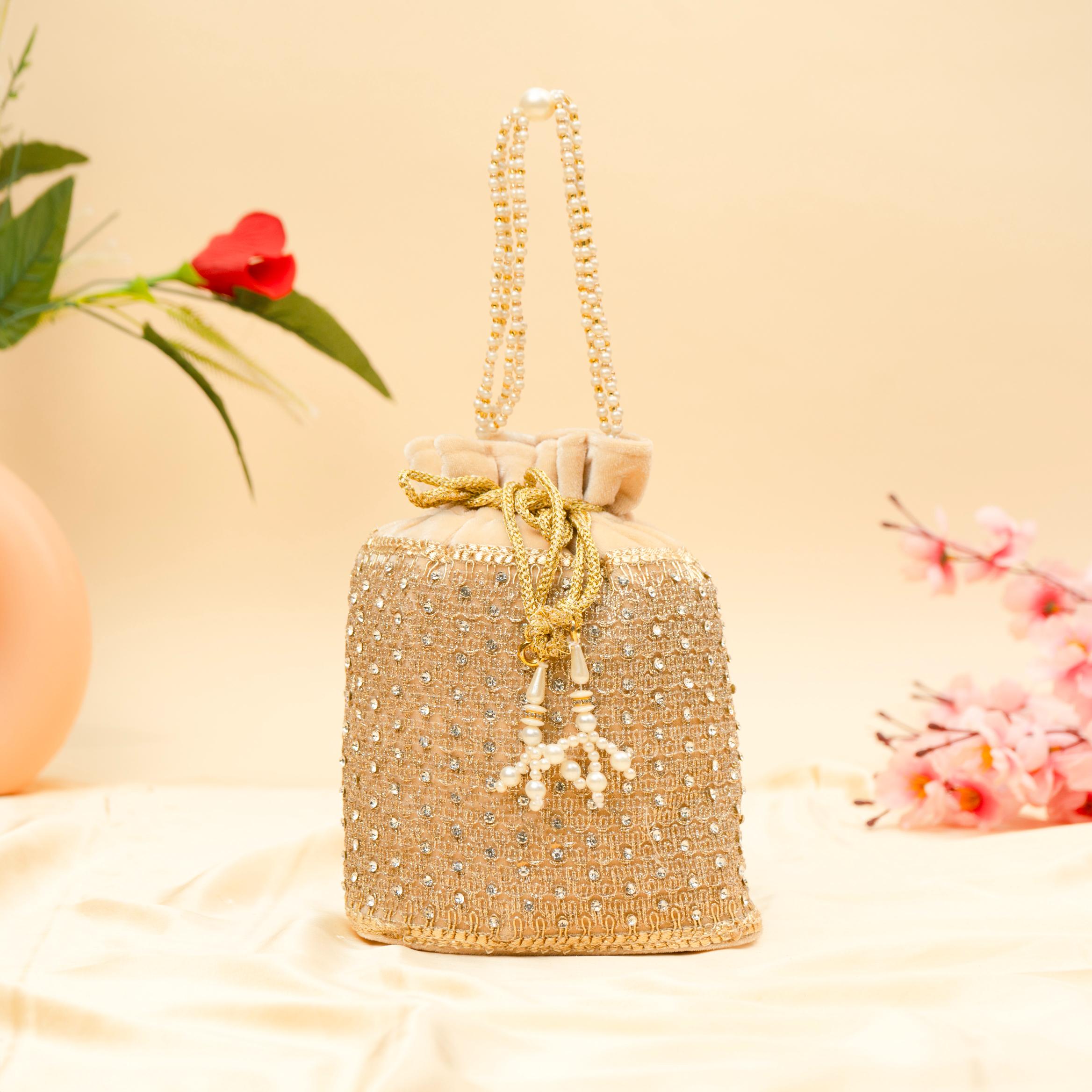 Opulent Thread & Pearl Potli
