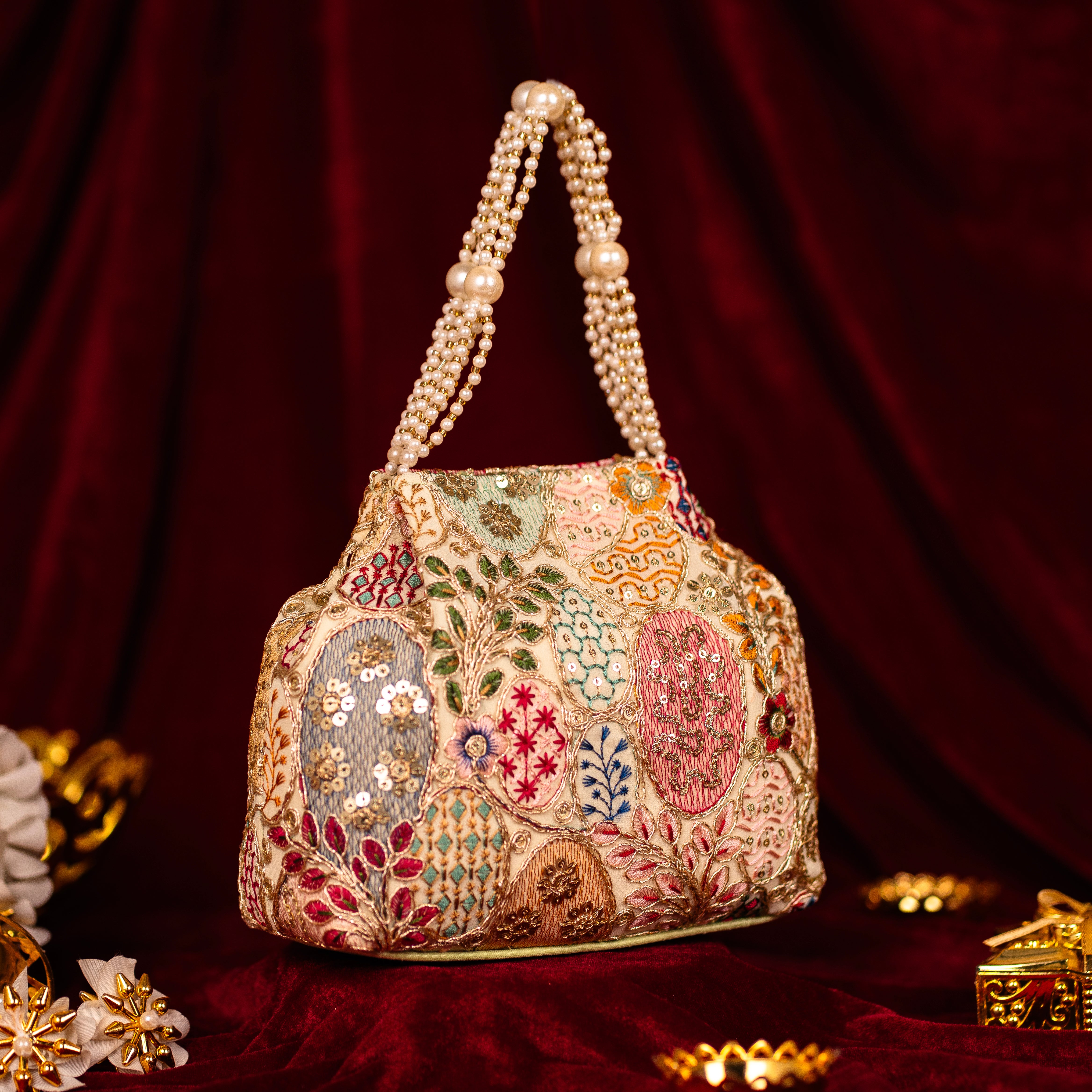 Opulent Pearl Potli