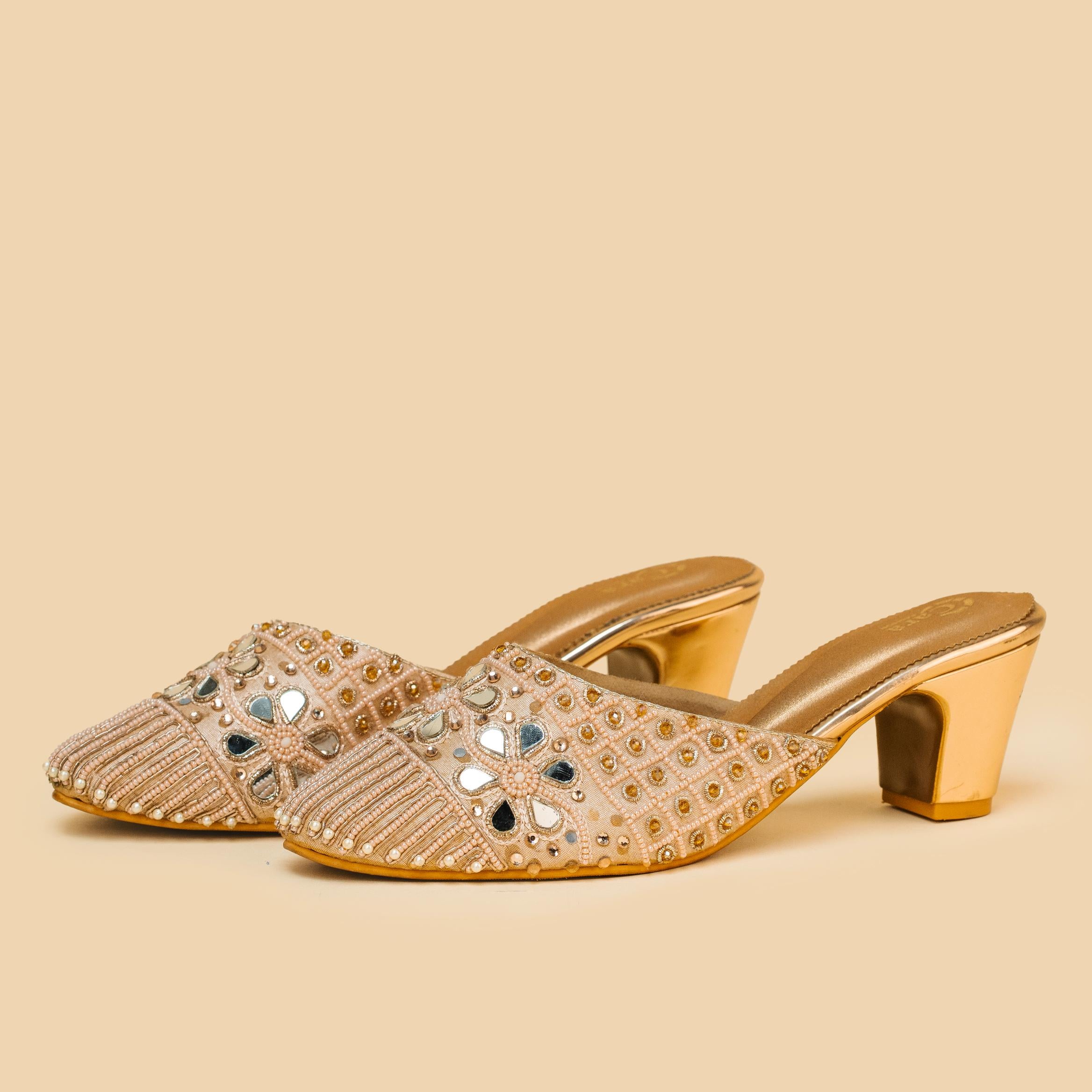 Mirror Bloom Mules