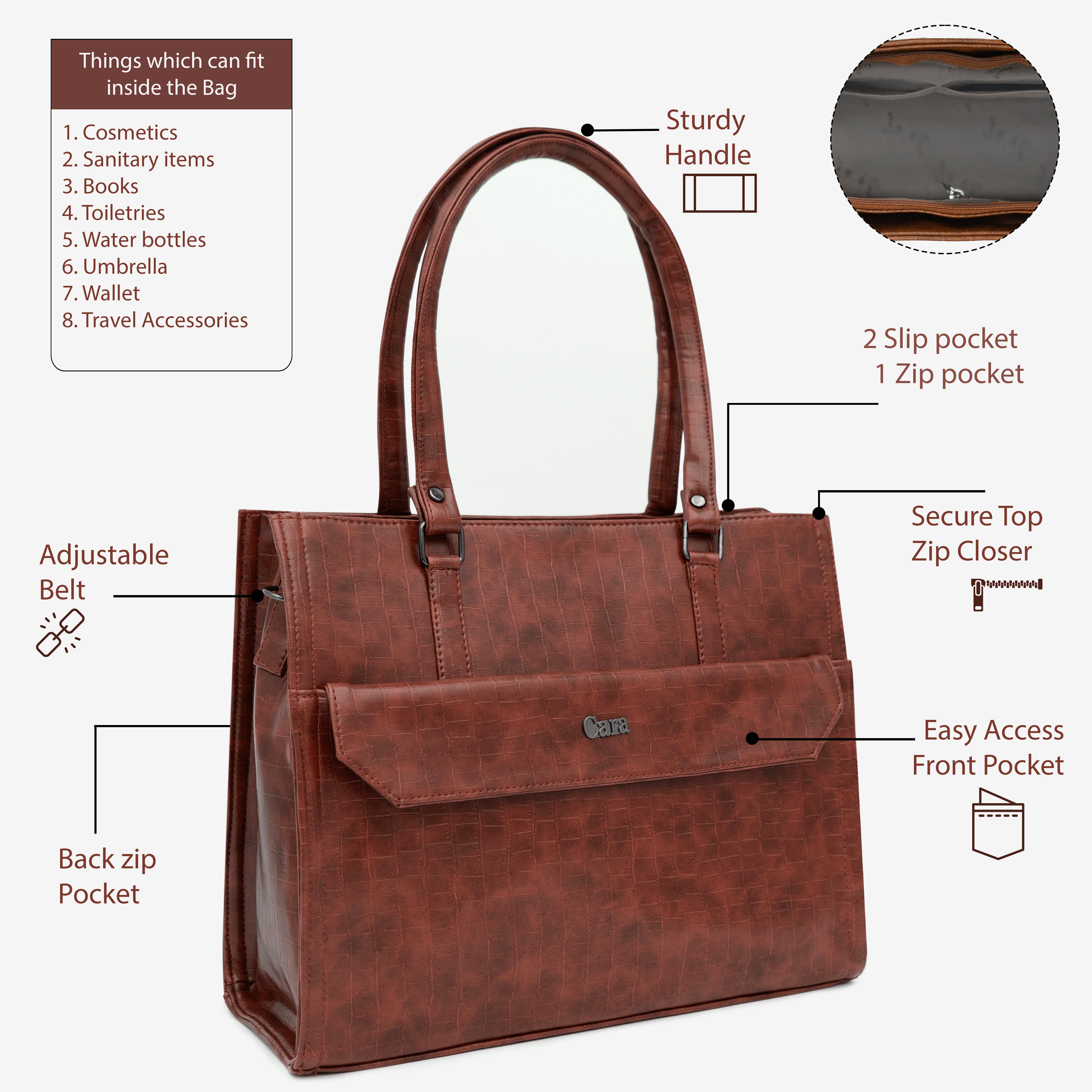 Maroon Urban Chic HANDBAG | CARA