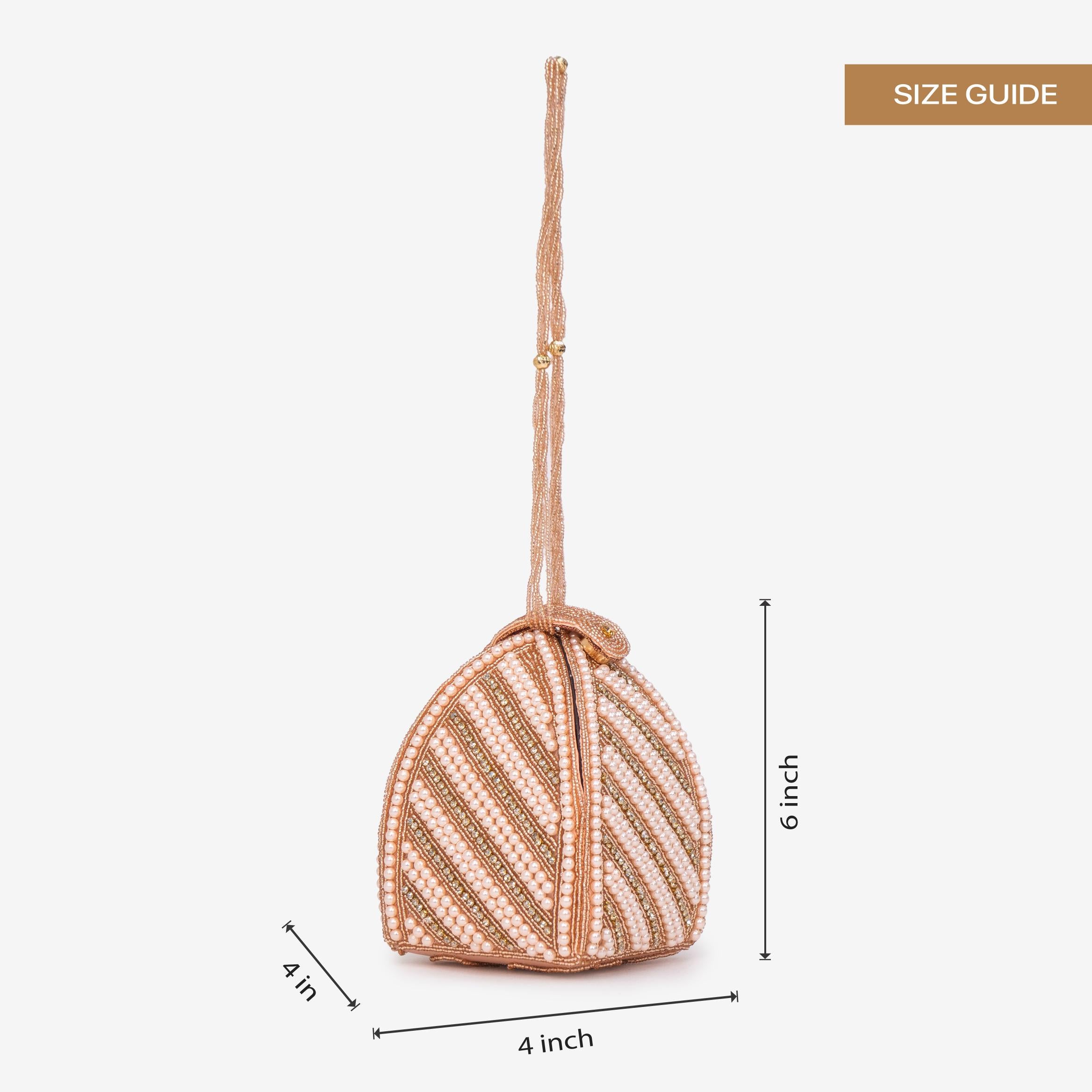 Linear Pearl Glam Potli