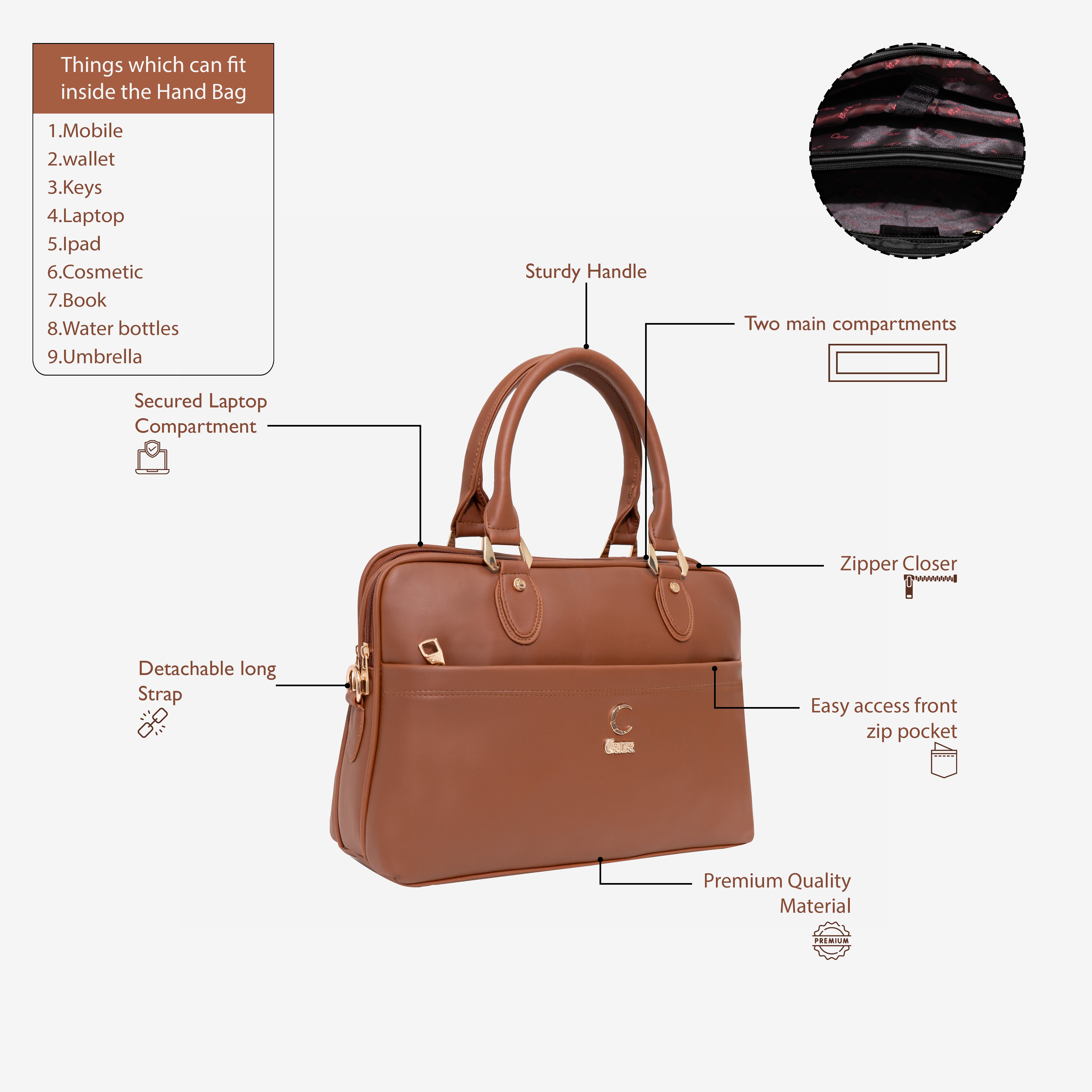 Classic Luxe Satchel Handbag I Cara